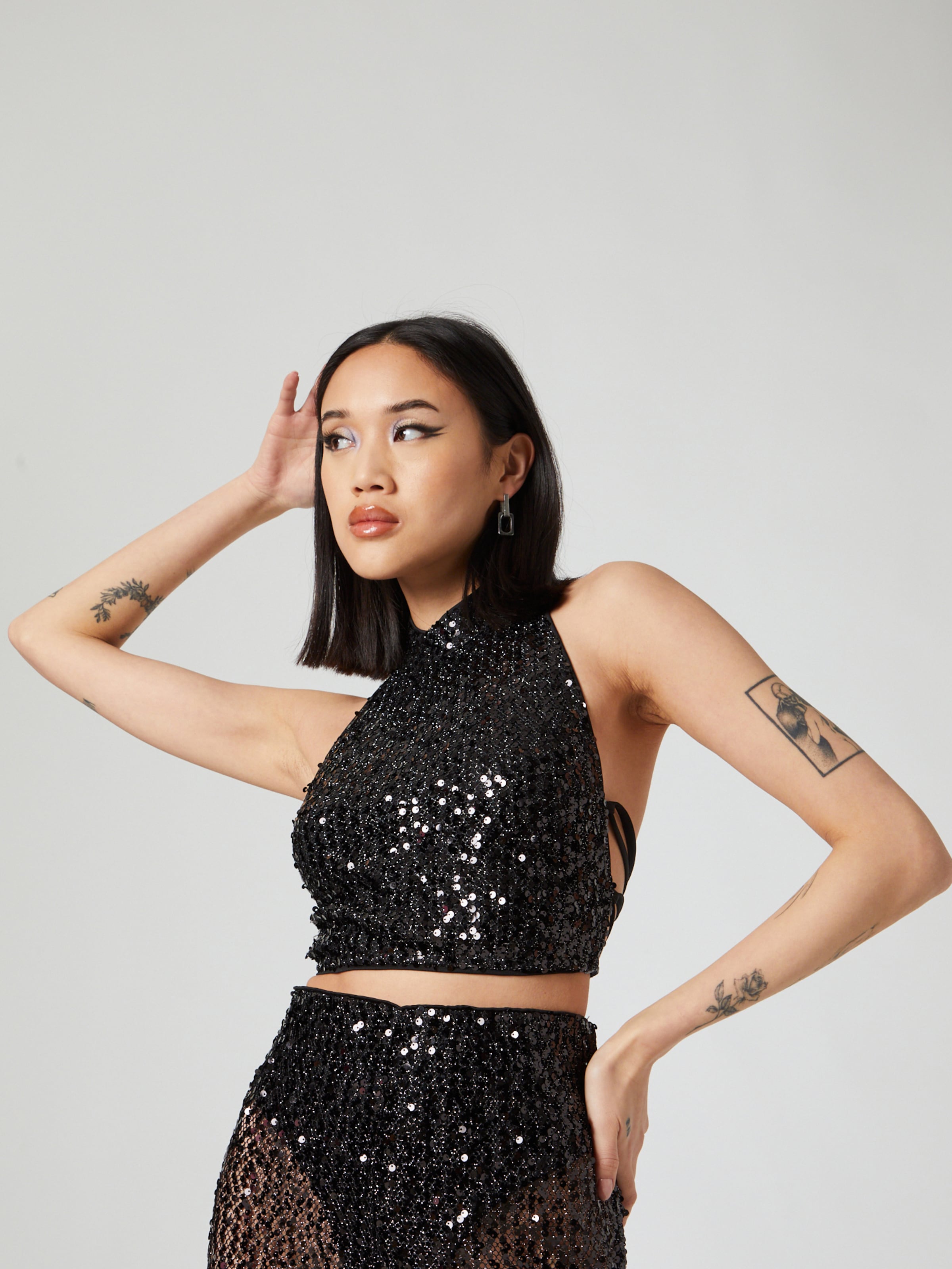  Crop Tops Top Celia Dames Zwart