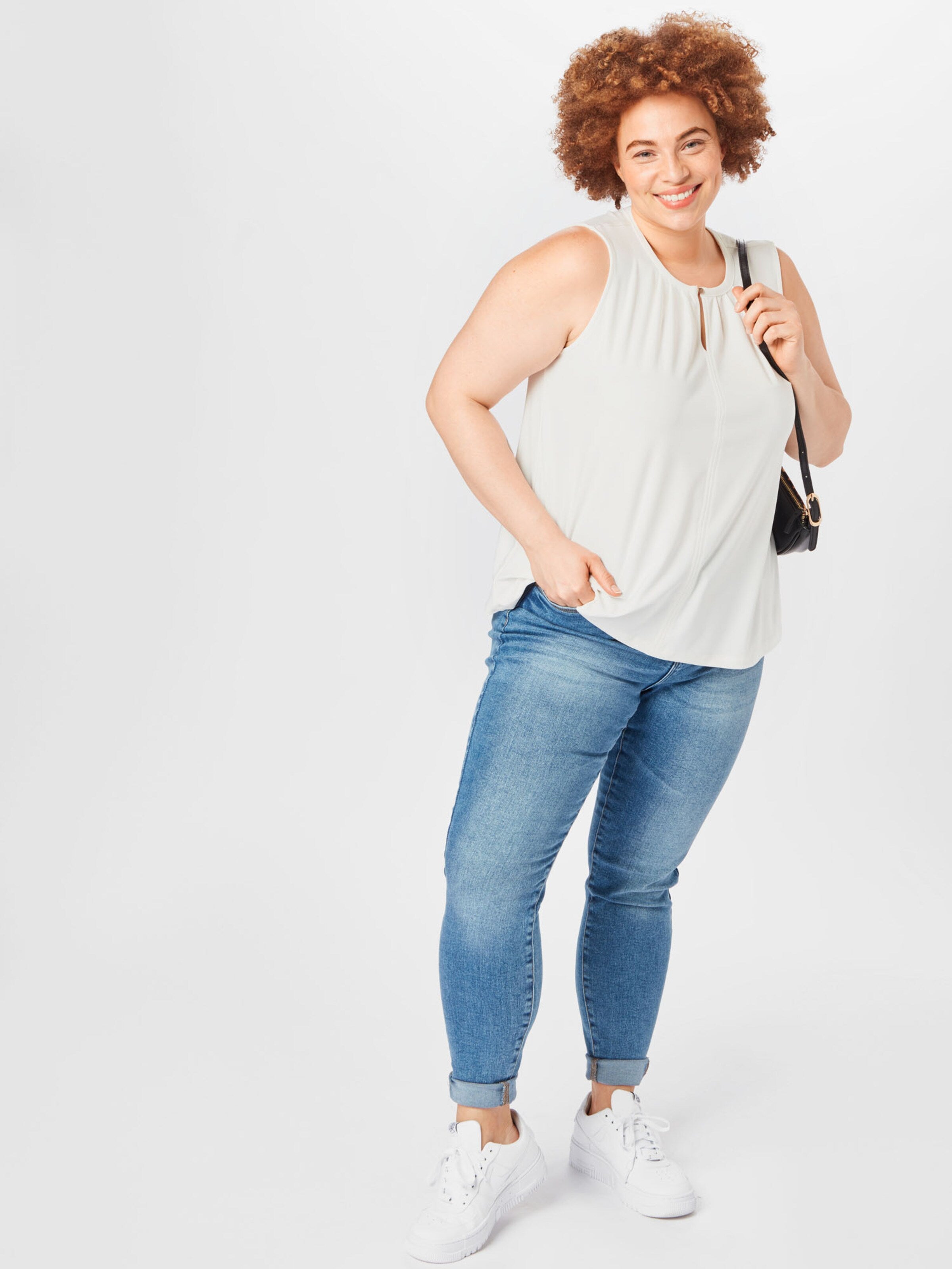 Vero Moda Curve Uitgaanstops Top MILLA Dames Wit