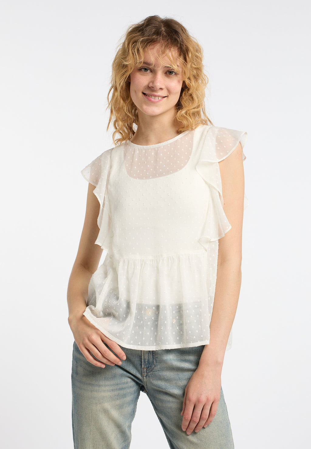 DreiMaster Vintage Blouse Tops Blouse Dames Wolwit