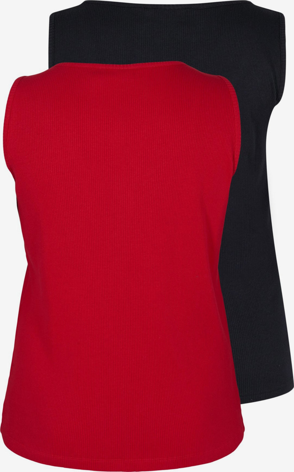 Zizzi Mouwloze Shirts Top Dames Blauw / Rood