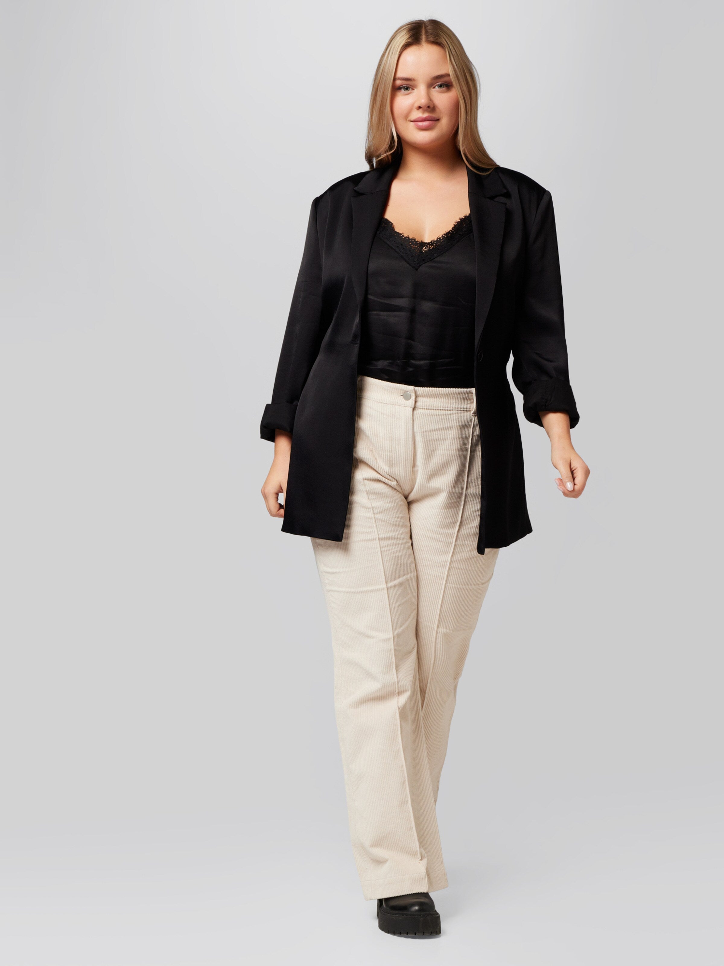  Kanten Tops Top Nathalie Dames Zwart