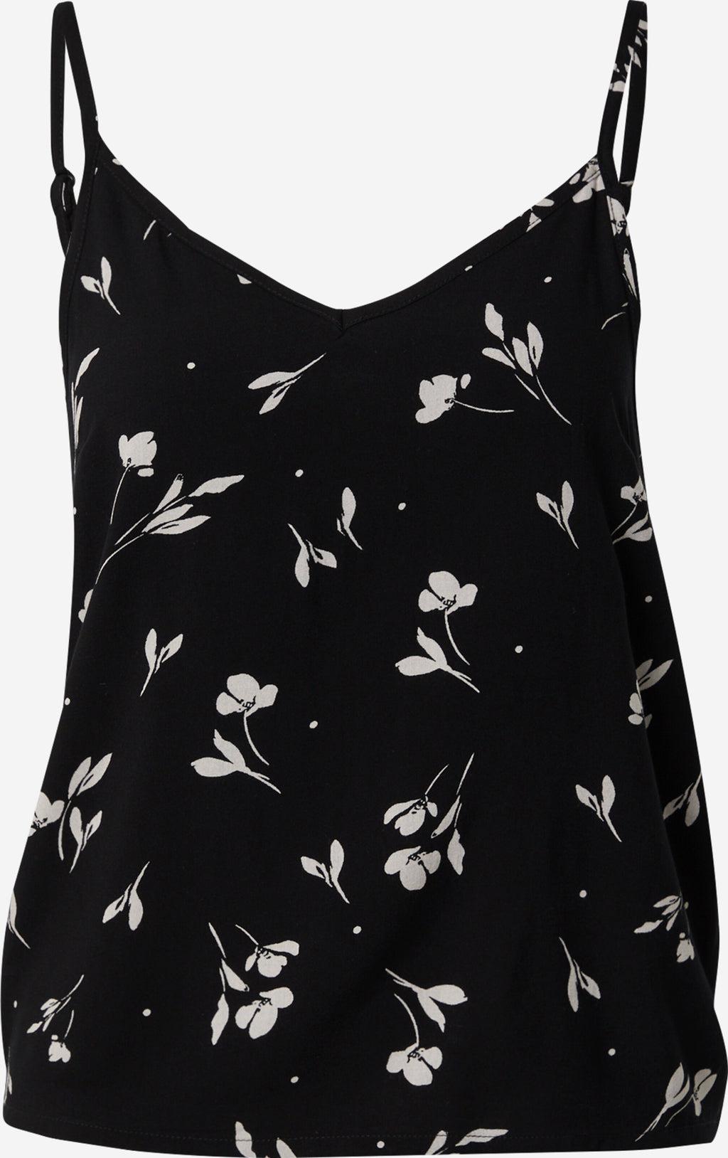 About You Spaghetti Tops Top Laila Dames Zwart / Wit