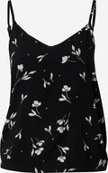 About You Spaghetti Tops Top Laila Dames Zwart / Wit