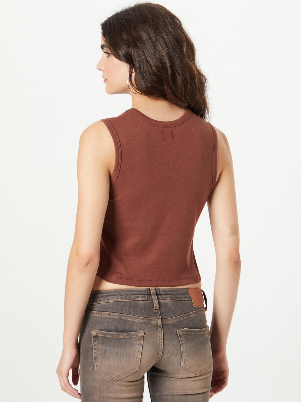 BDG Urban Outfitters Crop Tops Top STAY LUCKY Dames Bruin