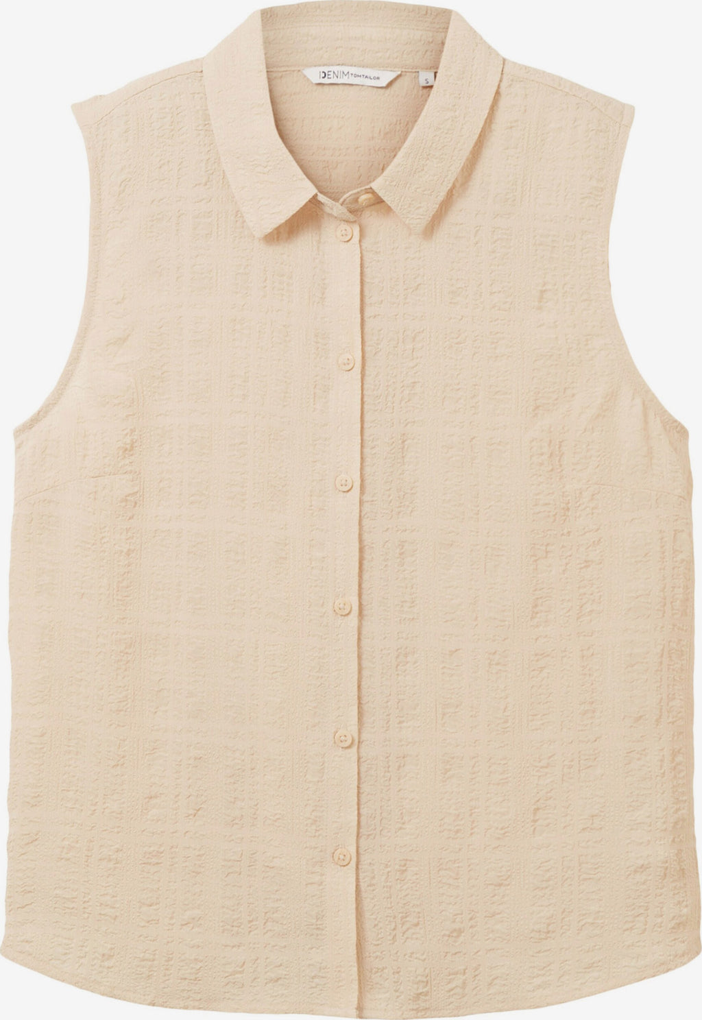 TOM TAILOR Denim Blouse Tops Blouse Dames Lichtbeige