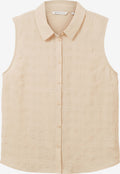 TOM TAILOR Denim Blouse Tops Blouse Dames Lichtbeige
