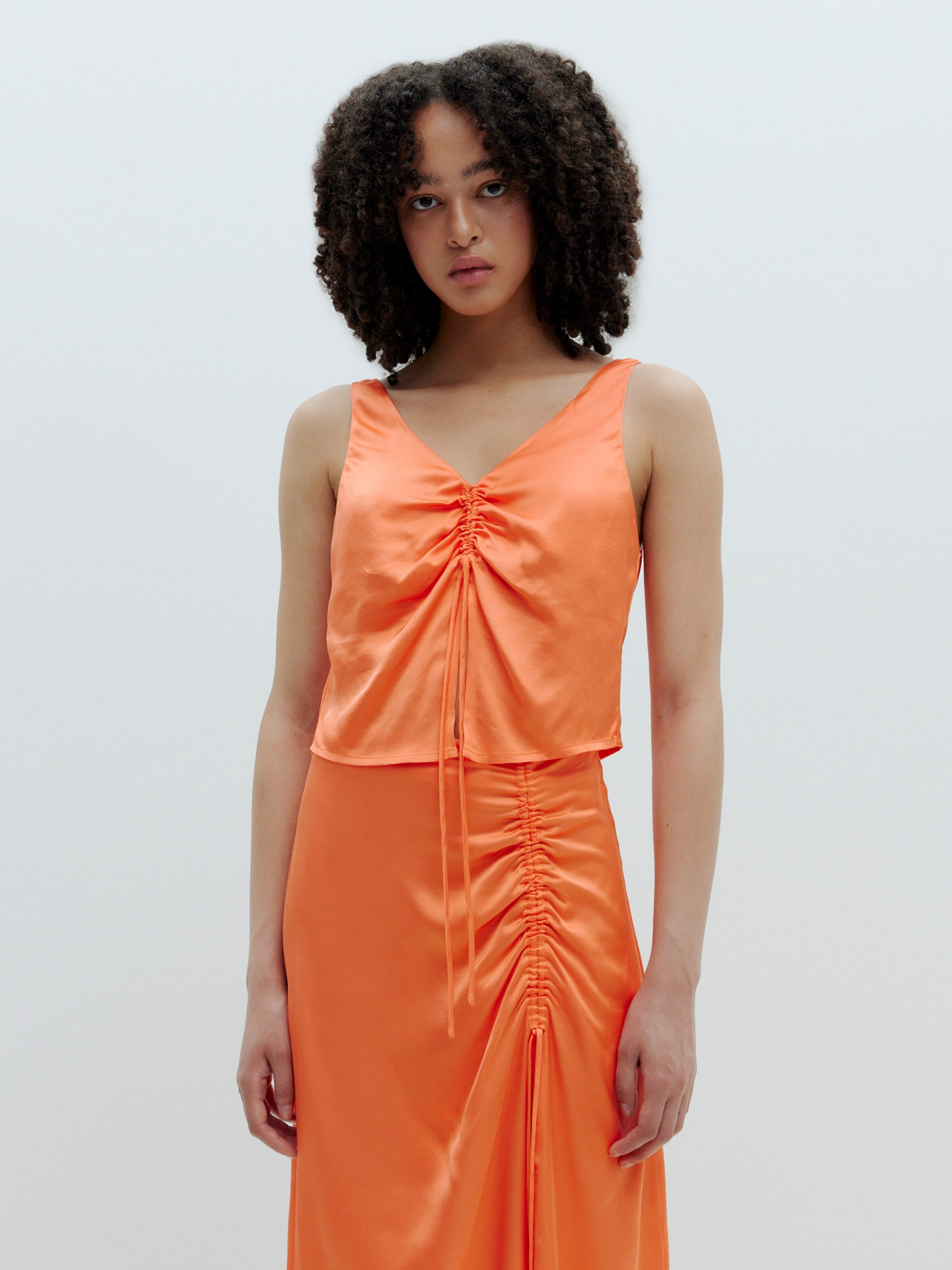 EDITED Mouwloze Shirts Top Jale Dames Oranje