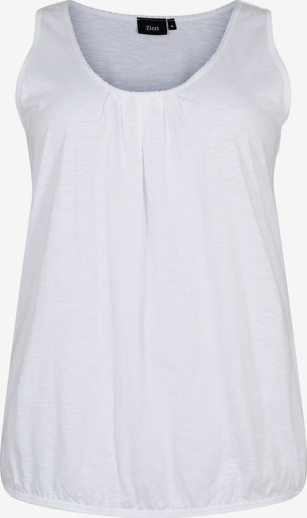 Zizzi Mouwloze Shirts Top Loa Dames Zwart / Wit