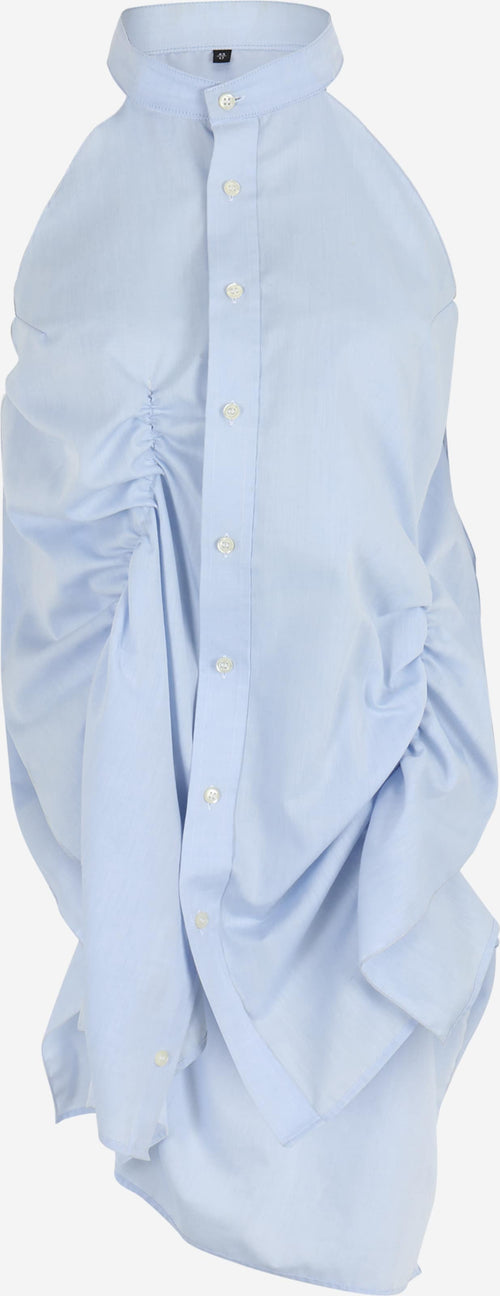  Blouse Tops Blouse Shirred Dames Blauw