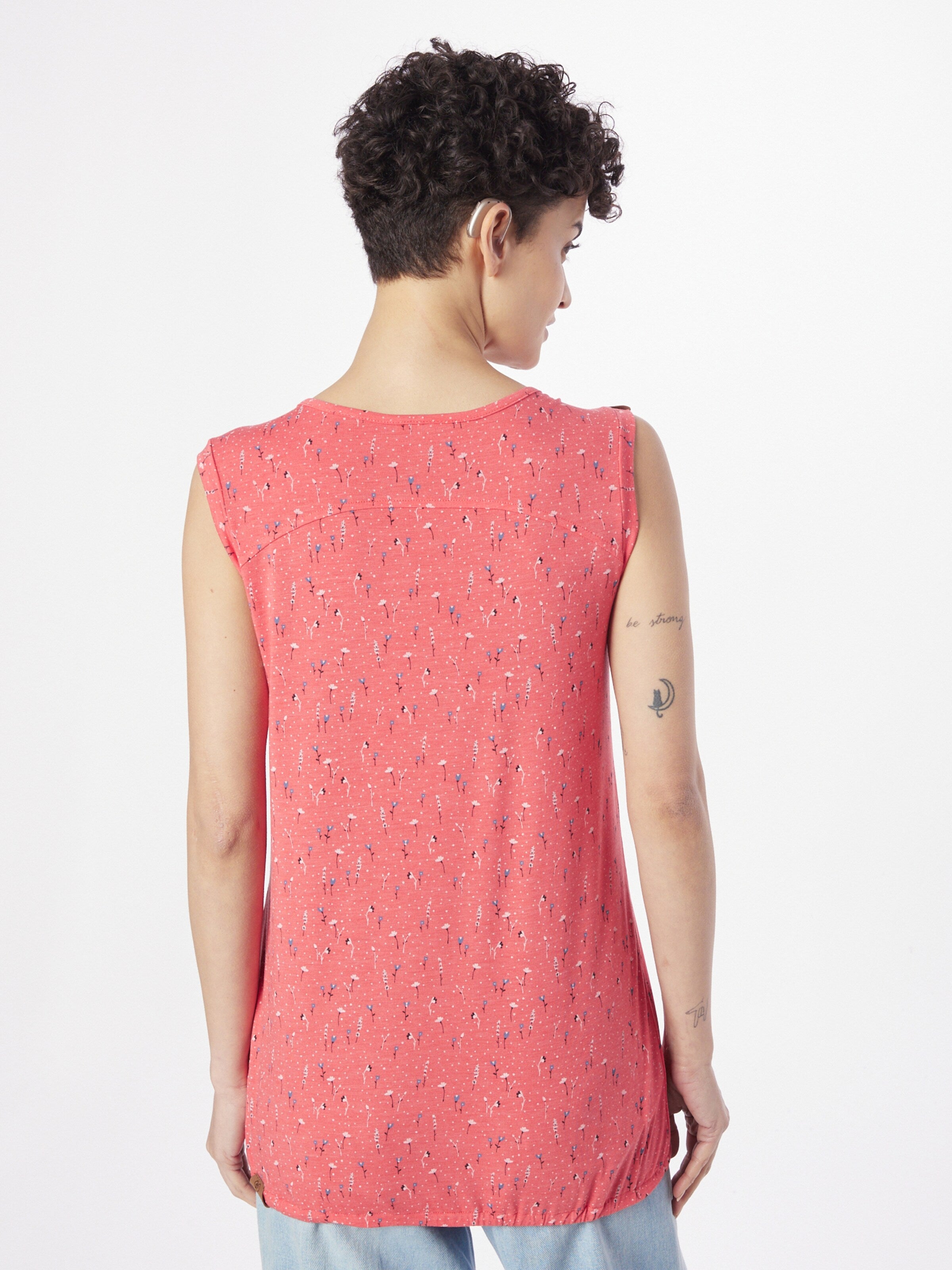 Ragwear Mouwloze Shirts Top MIKKE Dames Pastelrood