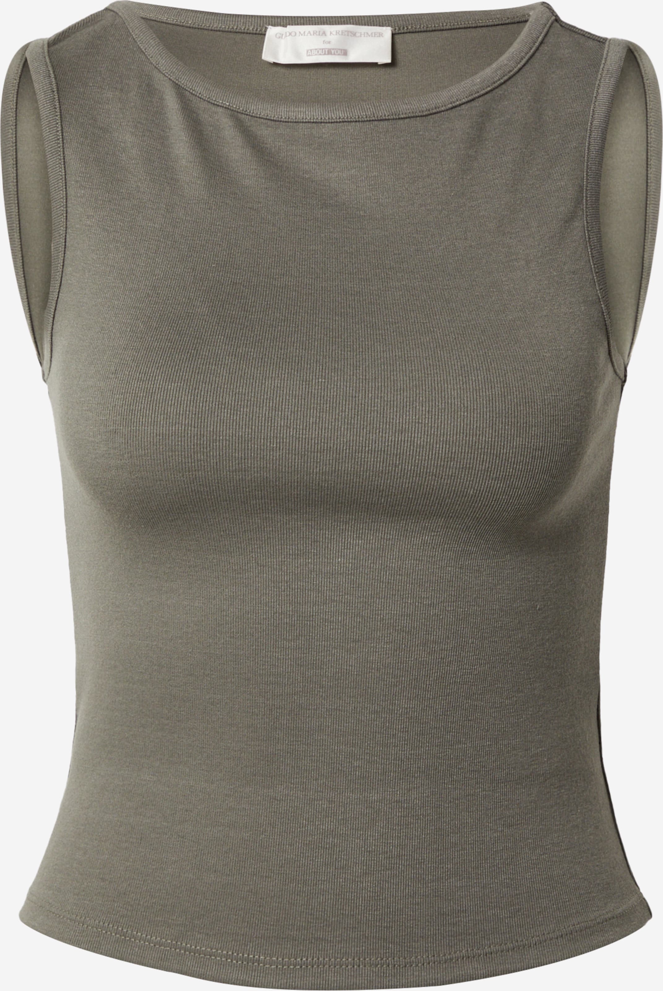  Mouwloze Shirts Top Panthea Dames Kaki