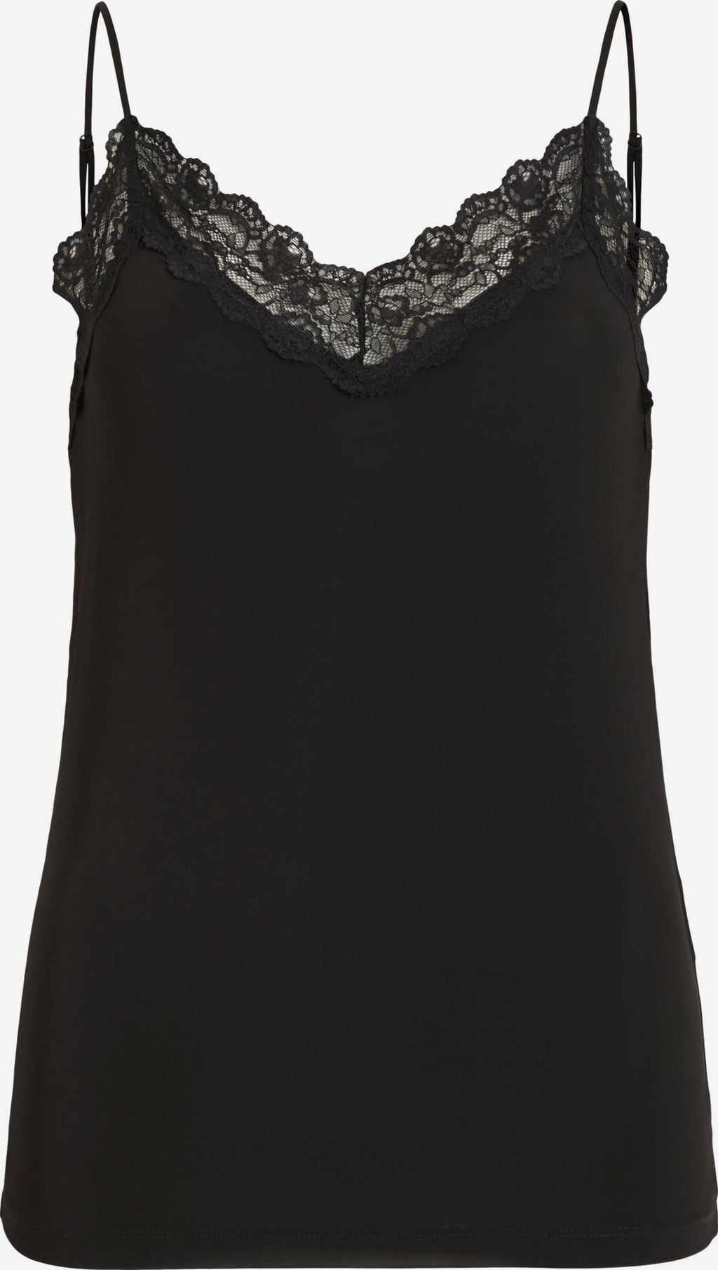 Object Kanten Tops Top Leena Dames Zwart