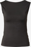 WEEKDAY Mouwloze Shirts Top Alba Dames Zwart