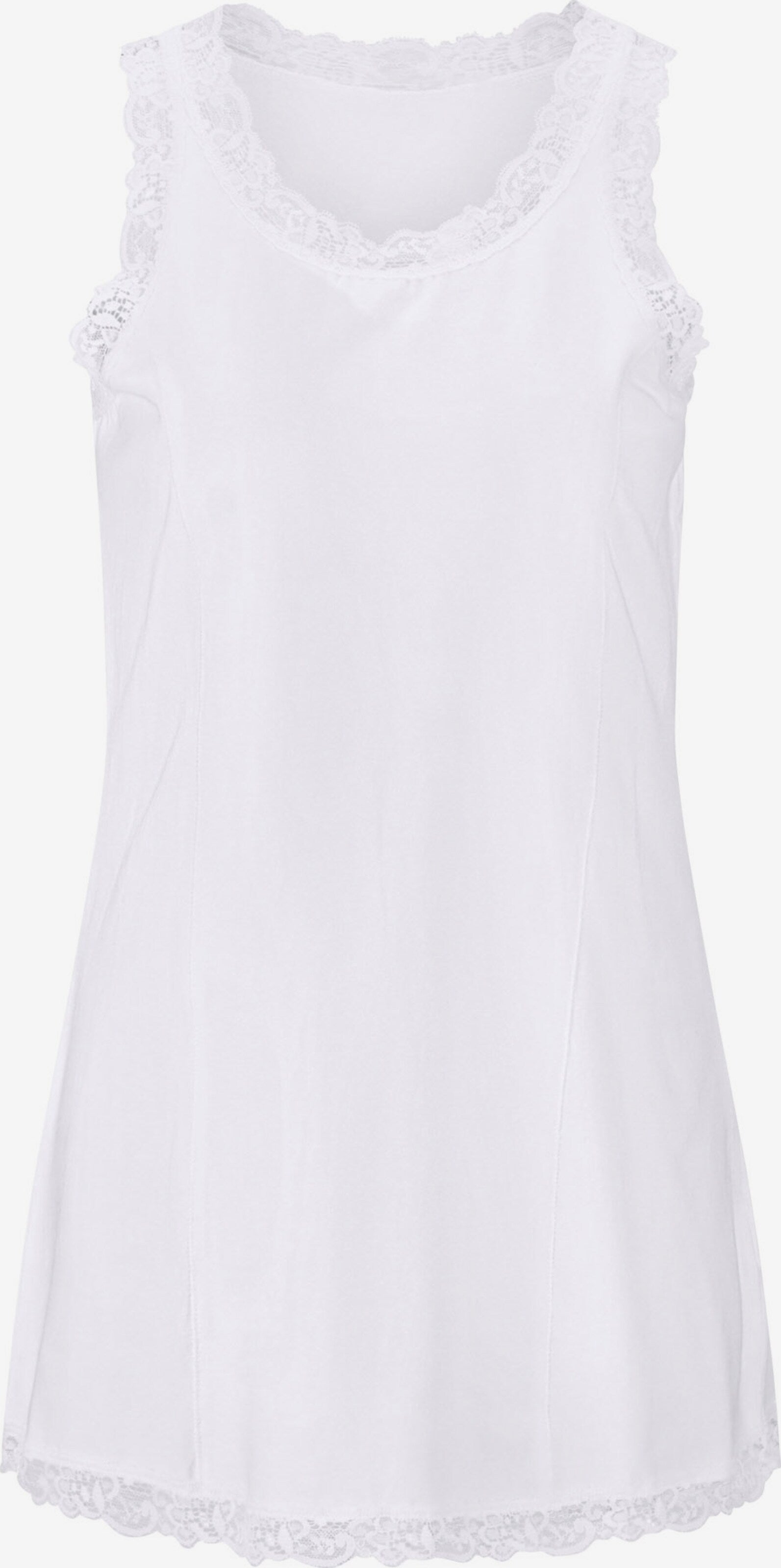 Heine Kanten Tops Top Dames Offwhite