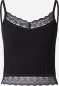 About You Kanten Tops Top Mariel Dames Zwart