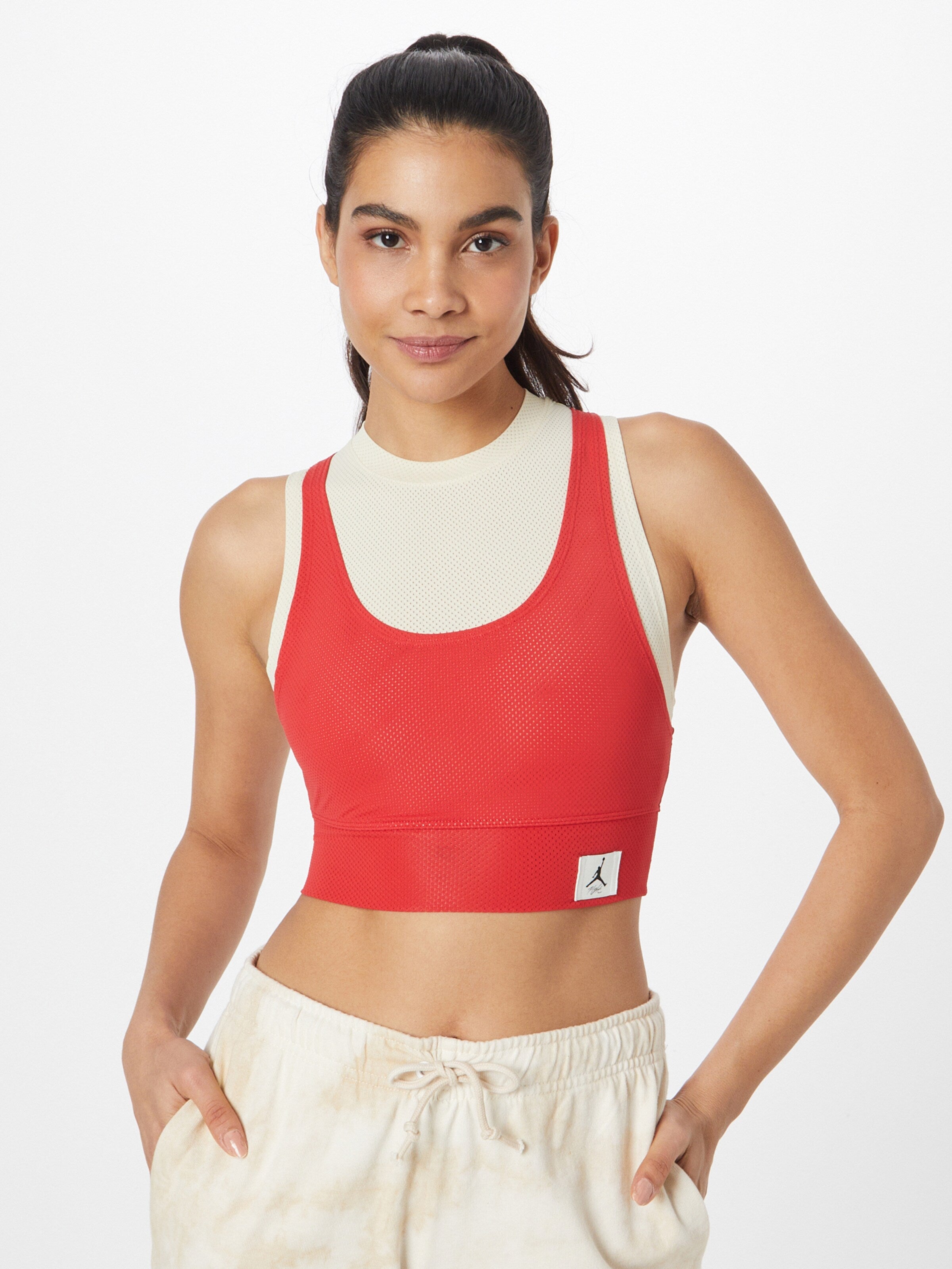 Jordan Crop Tops Top Dames Beige