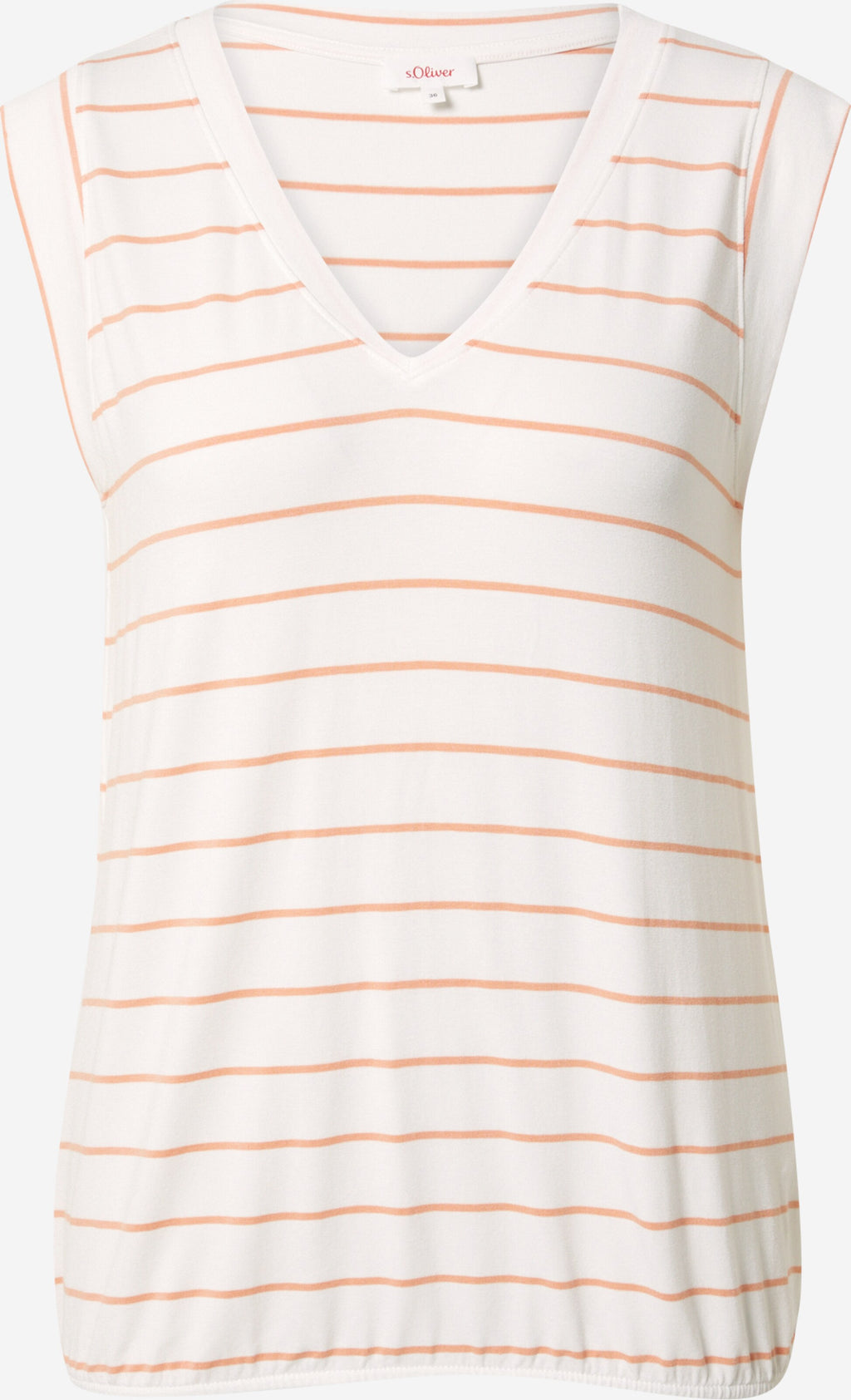 S.Oliver Mouwloze Shirts Top Dames Oranje / Wit
