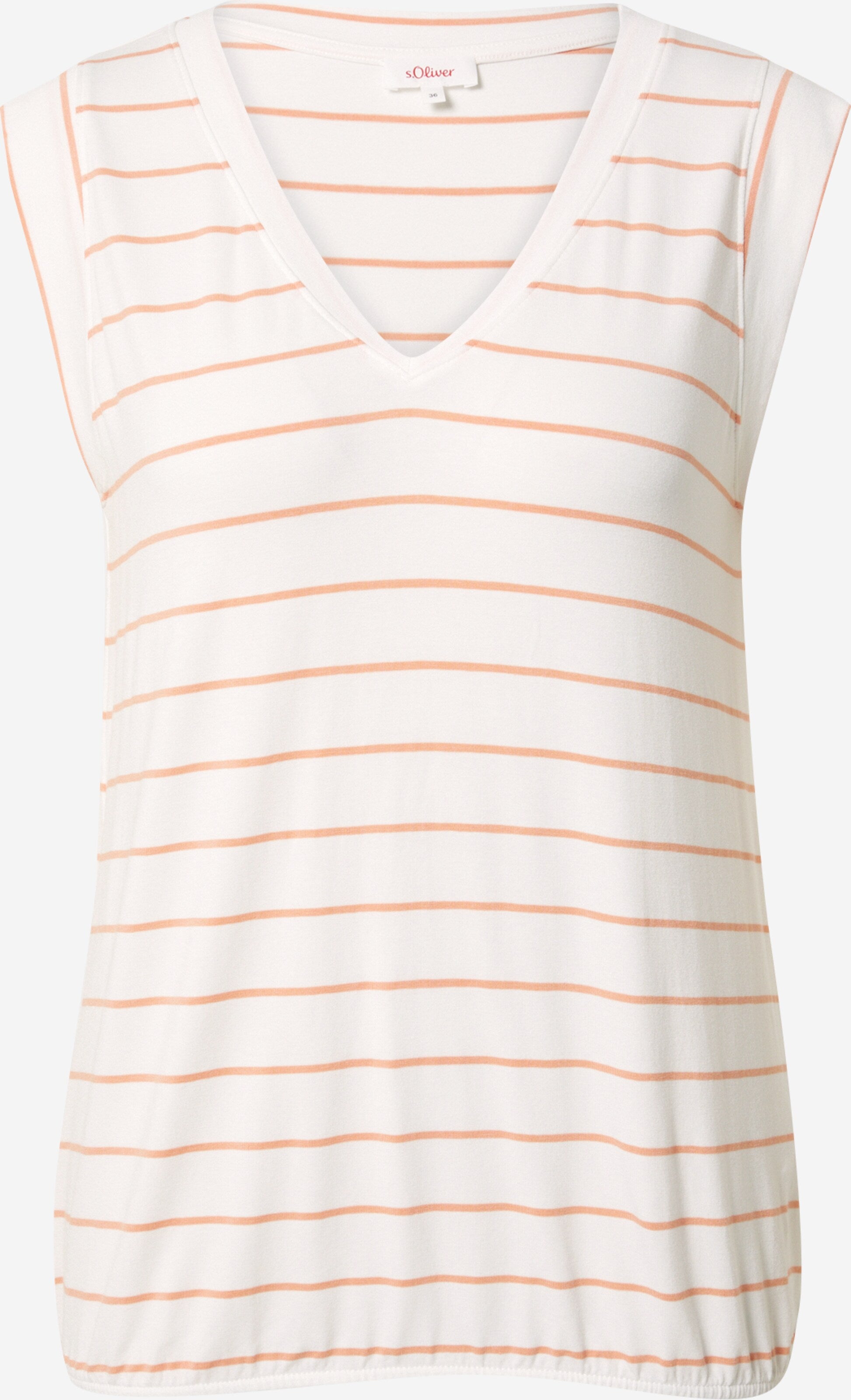 S.Oliver Mouwloze Shirts Top Dames Oranje / Wit