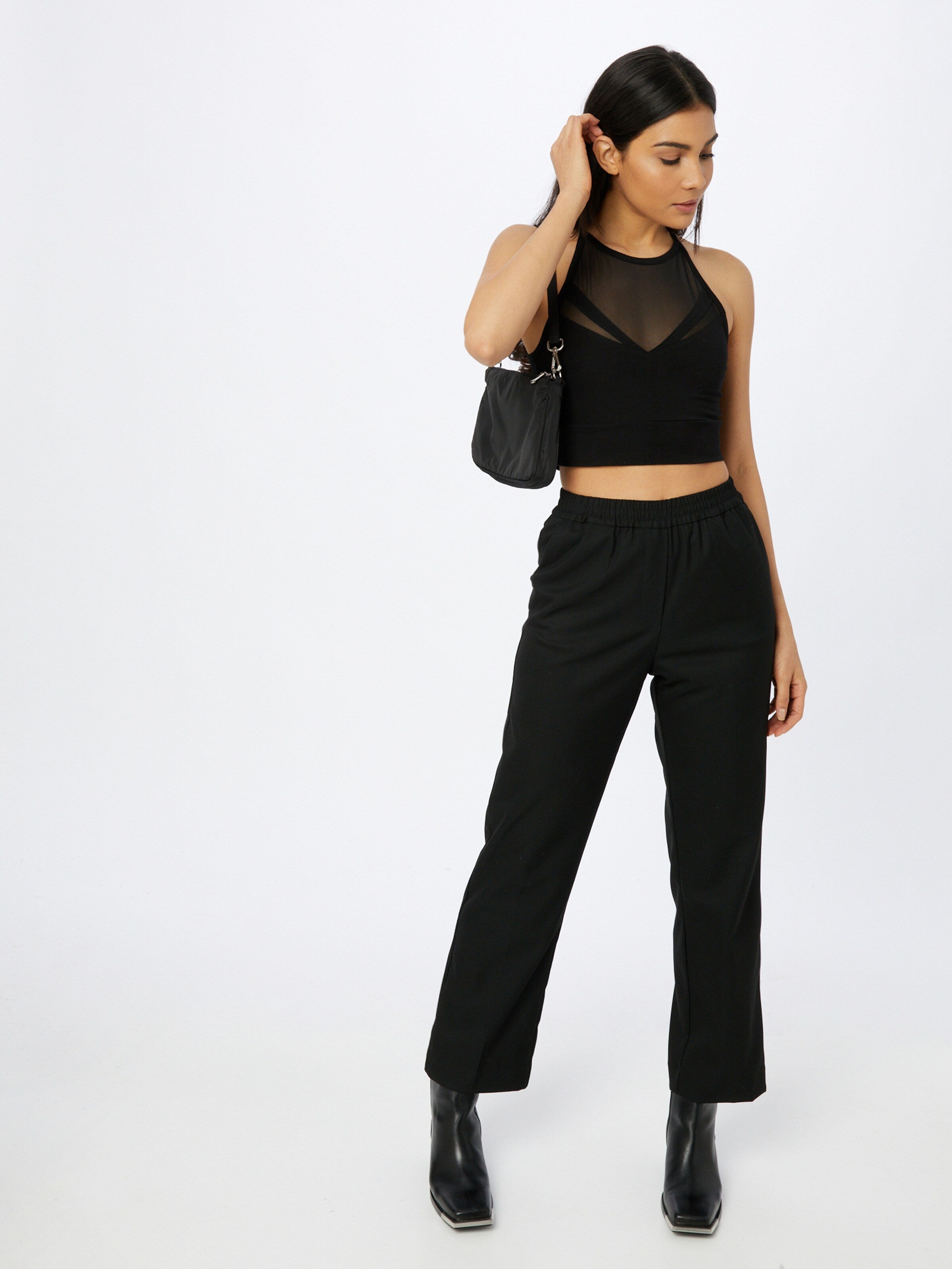 About You Crop Tops Top Blanca Dames Zwart