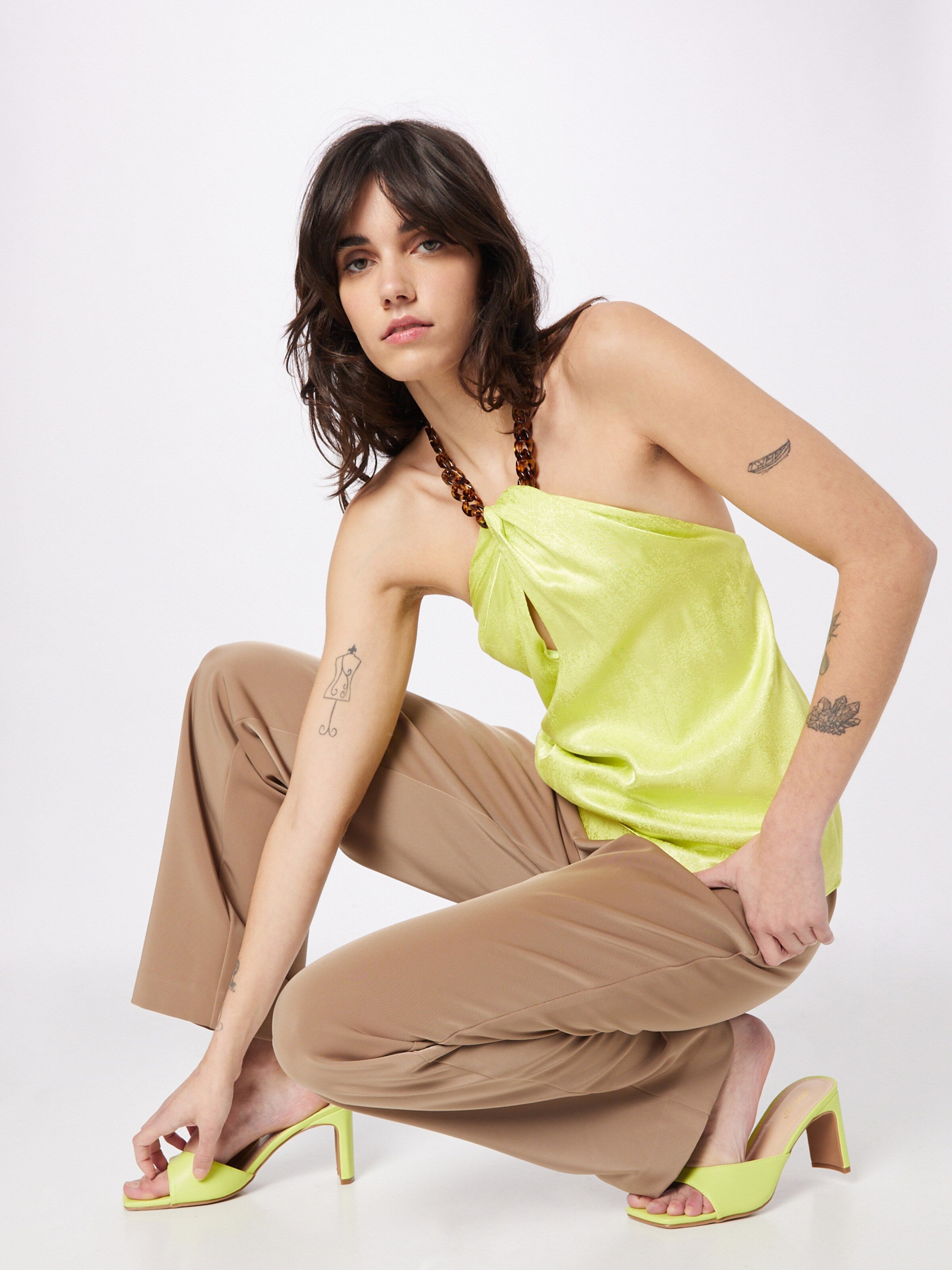 RIVER ISLAND Uitgaanstops Top Dames Geel