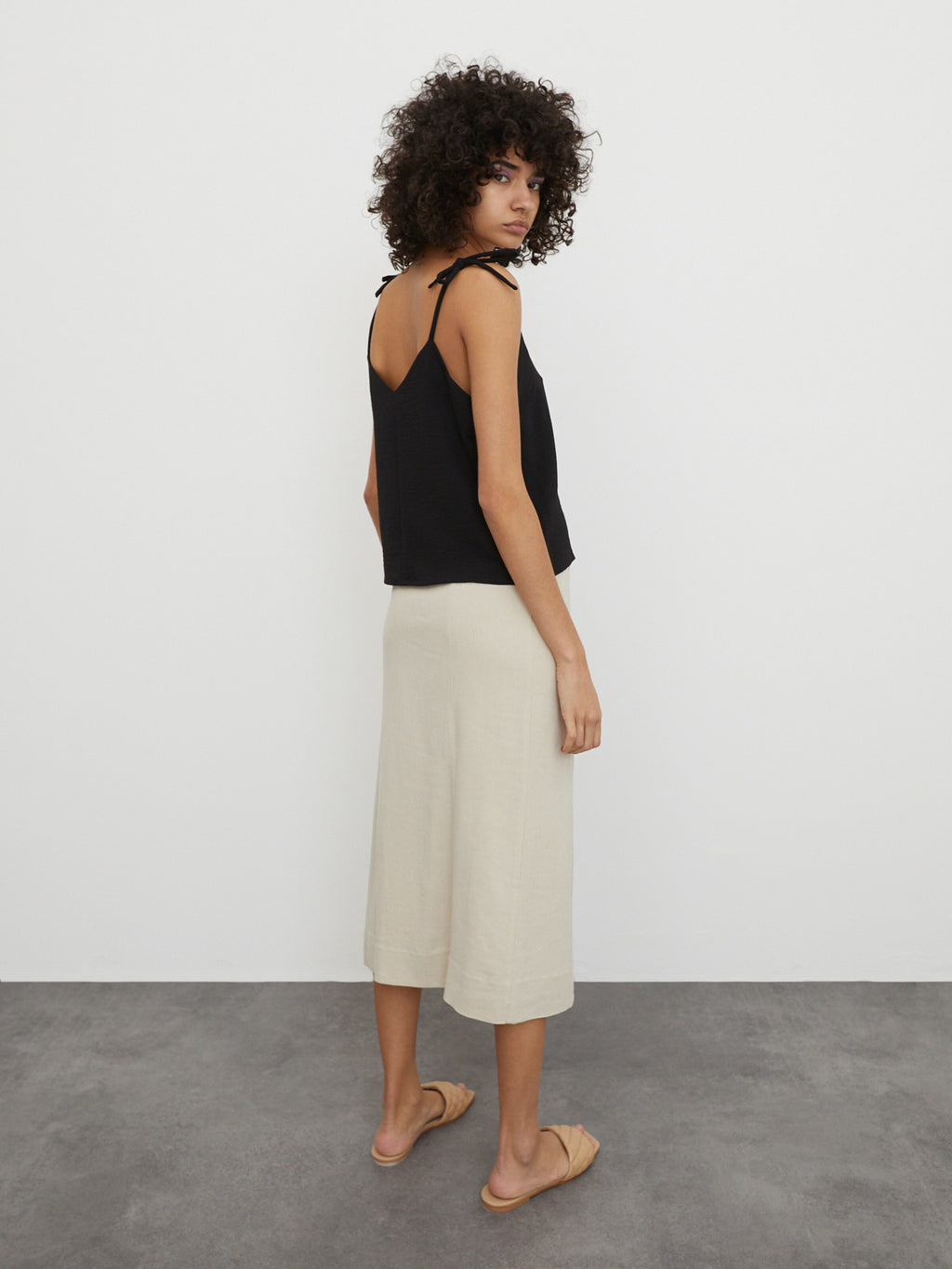 EDITED Spaghetti Tops Top Ulla Dames Zwart