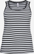 Sheego Kanten Tops Top Dames Zwart / Wit