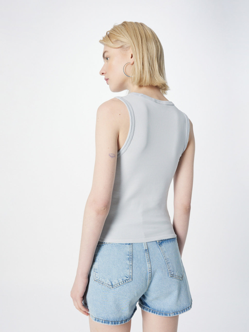 WEEKDAY Tanktops Top Dames Smoky Blue / Zwart