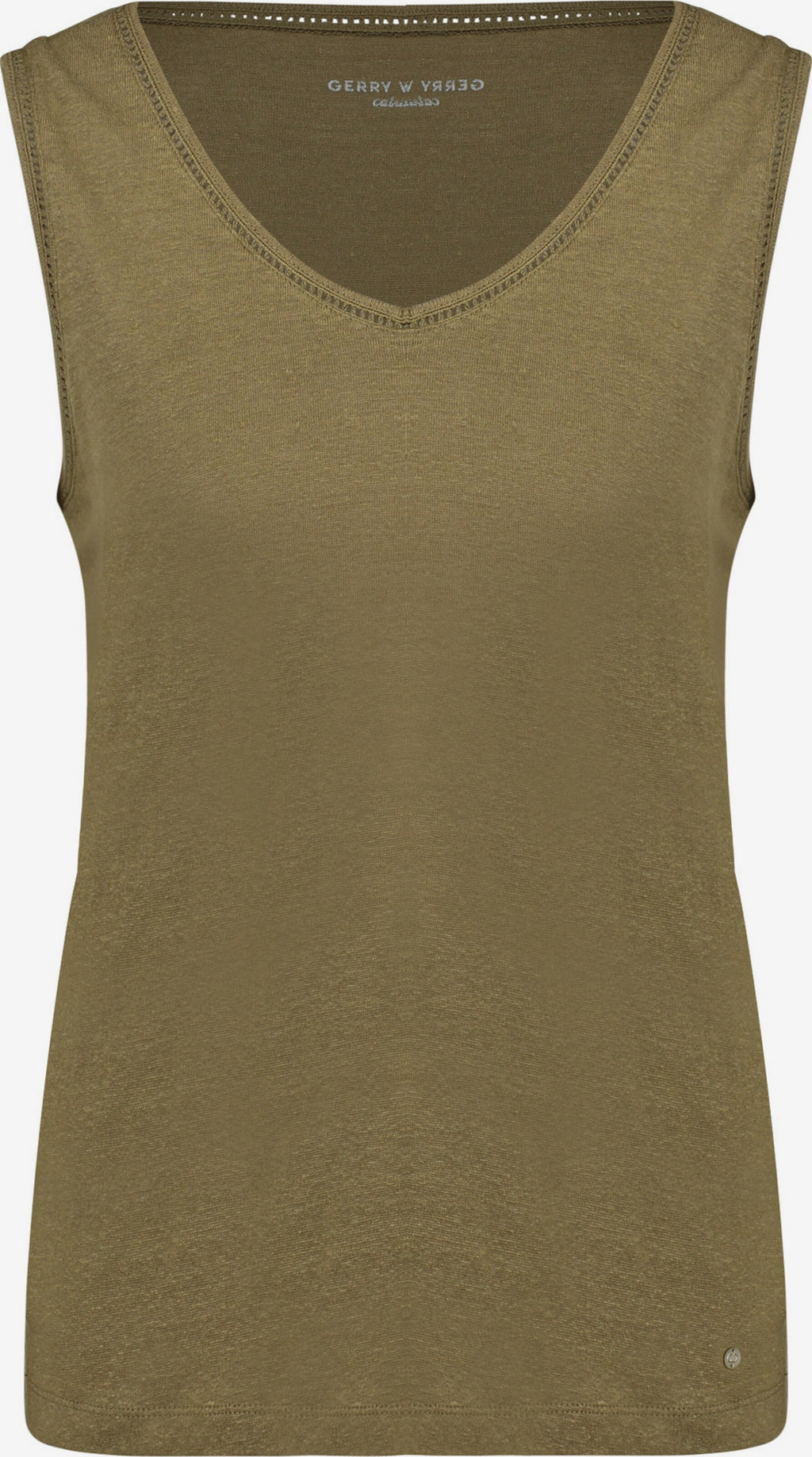 Gerry Weber Mouwloze Shirts Top Dames Olijfgroen