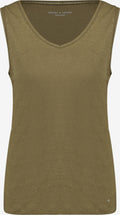 Gerry Weber Mouwloze Shirts Top Dames Olijfgroen