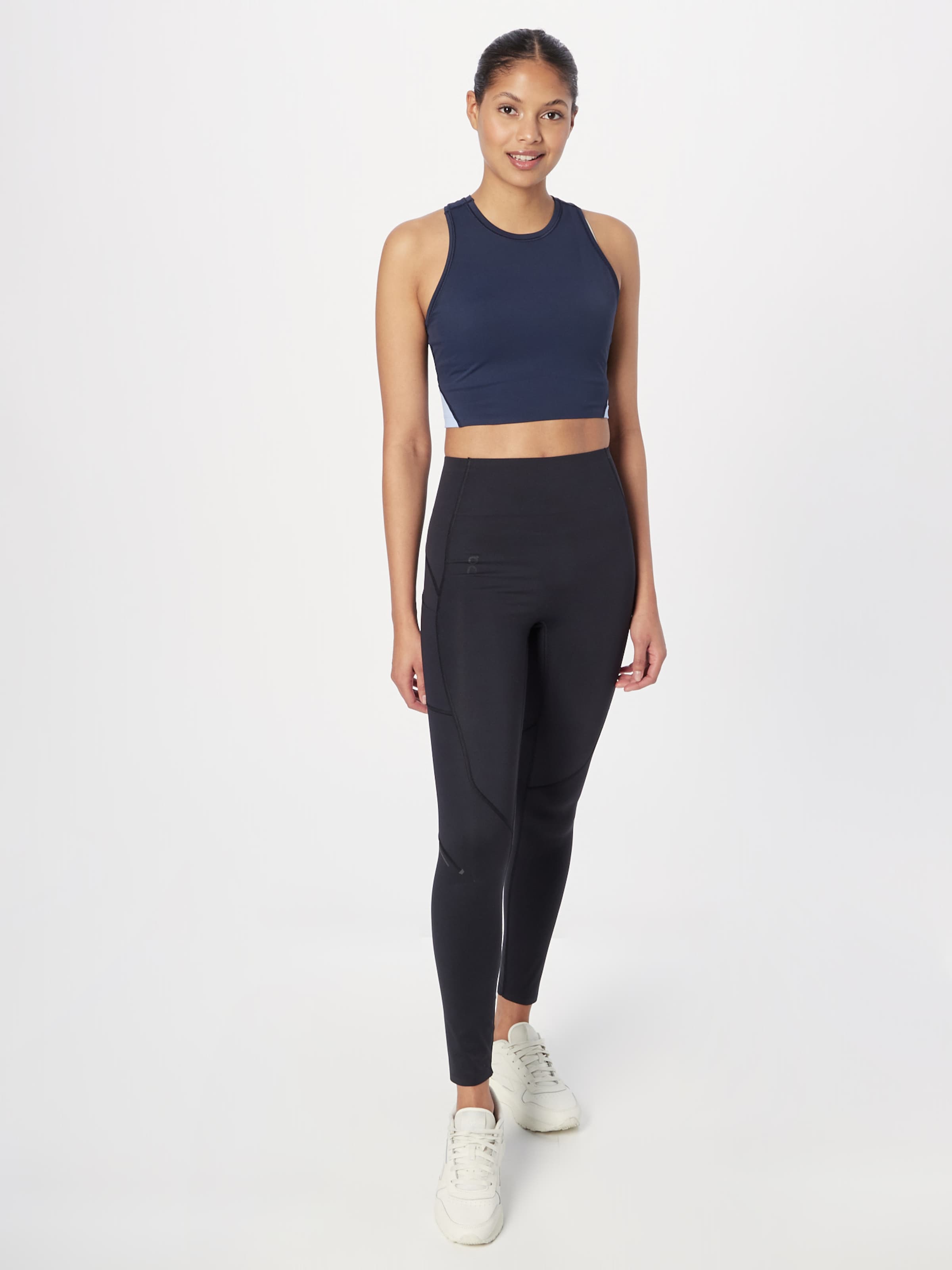 On Crop Tops Top Dames Navy / Lichtblauw