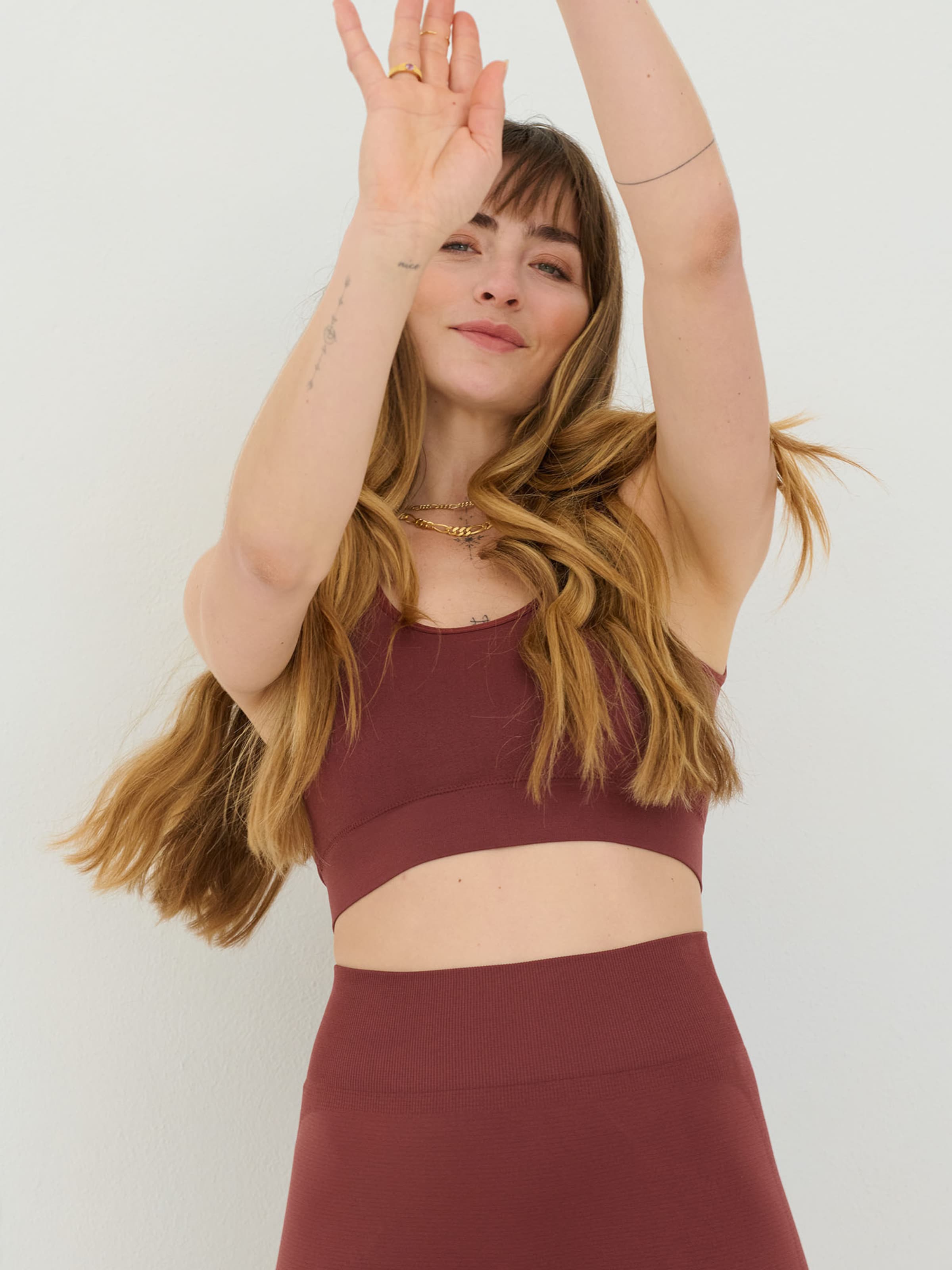  Crop Tops Top Arina Dames Bruin