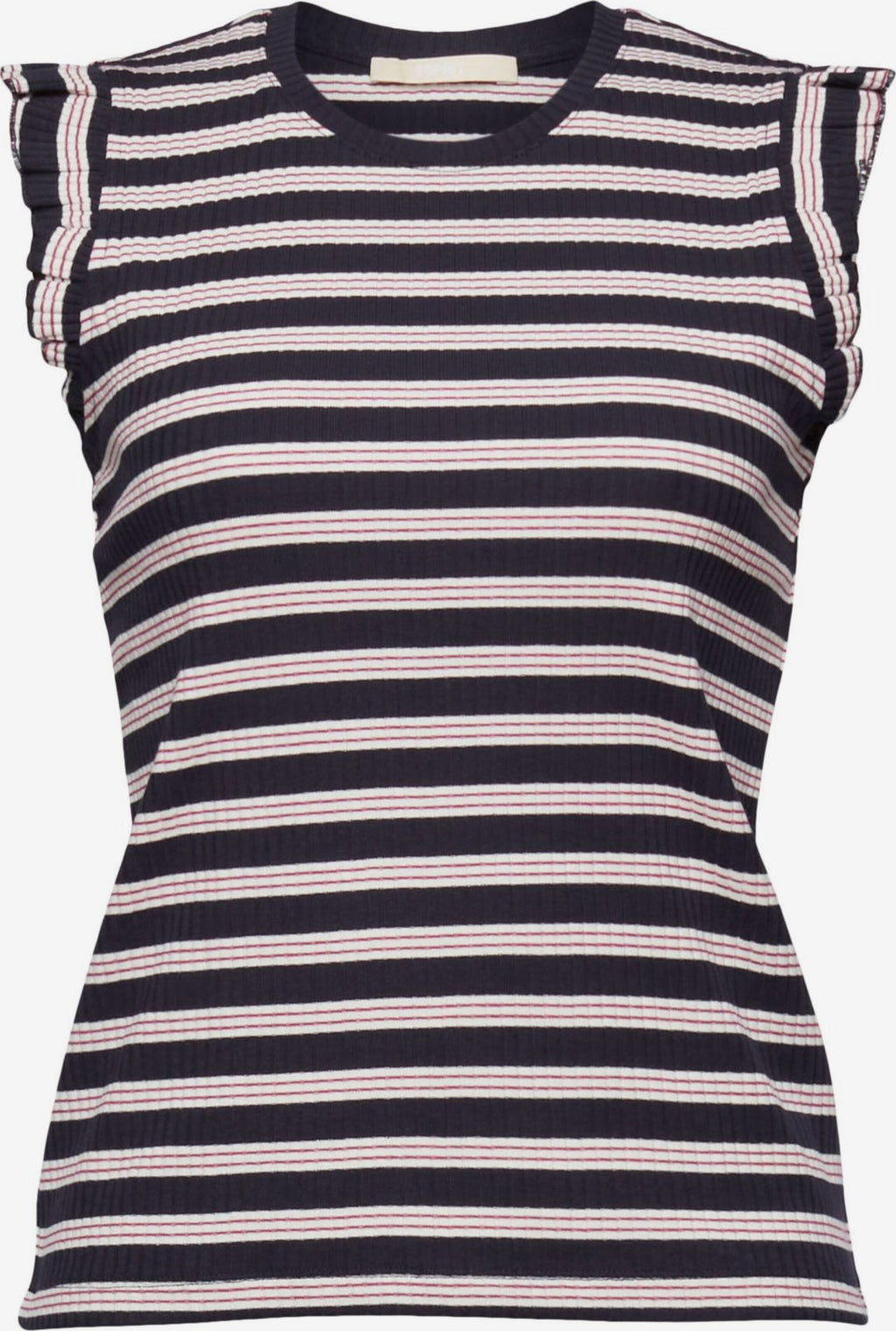 ESPRIT Mouwloze Shirts Top Dames Navy / Wit