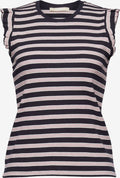 ESPRIT Mouwloze Shirts Top Dames Navy / Wit