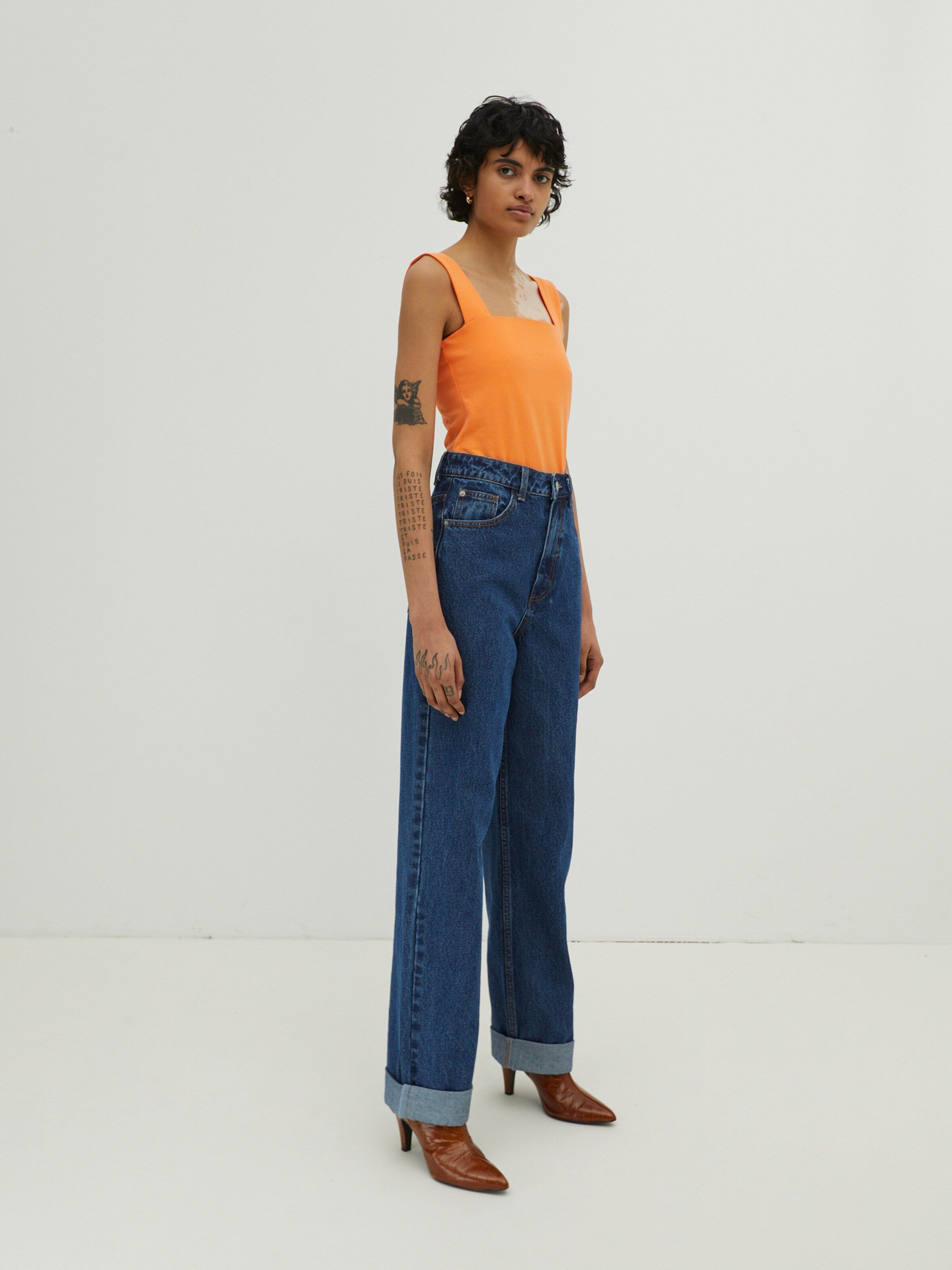 EDITED Mouwloze Shirts Top Rafaela Dames Oranje