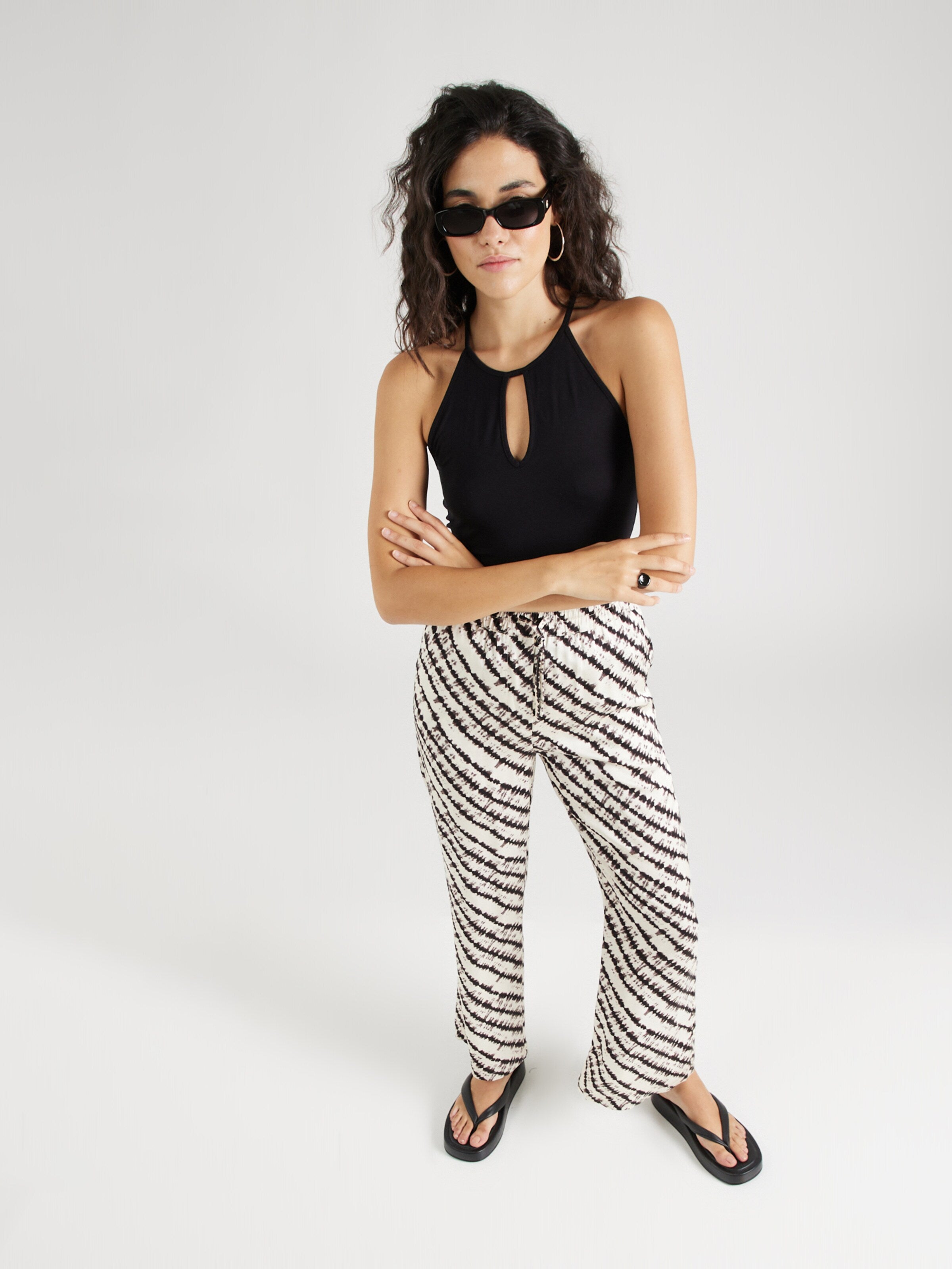 About You Kanten Tops Top Alexis Dames Zwart