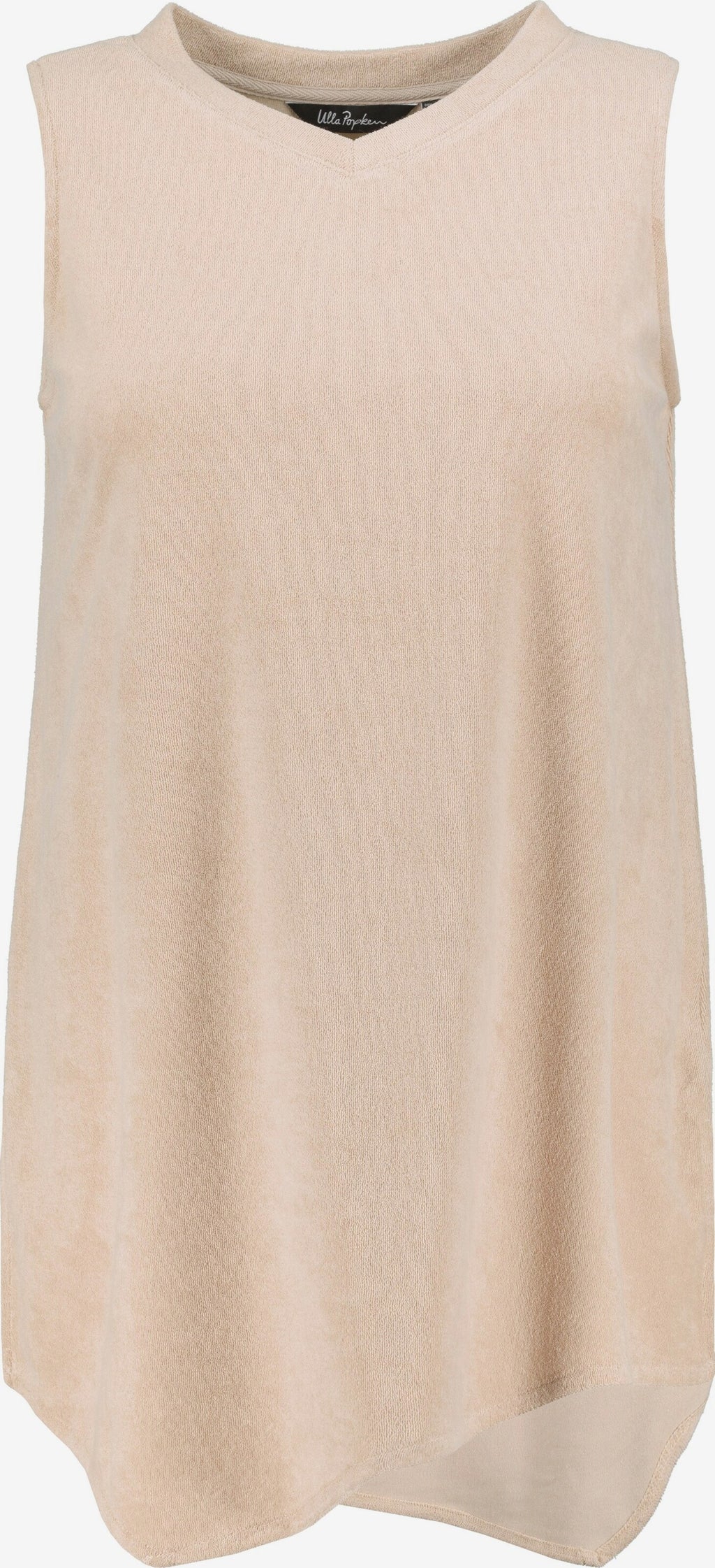 Ulla Popken Mouwloze Shirts Top Dames Sand