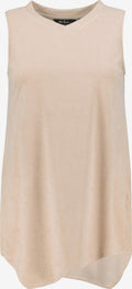 Ulla Popken Mouwloze Shirts Top Dames Sand