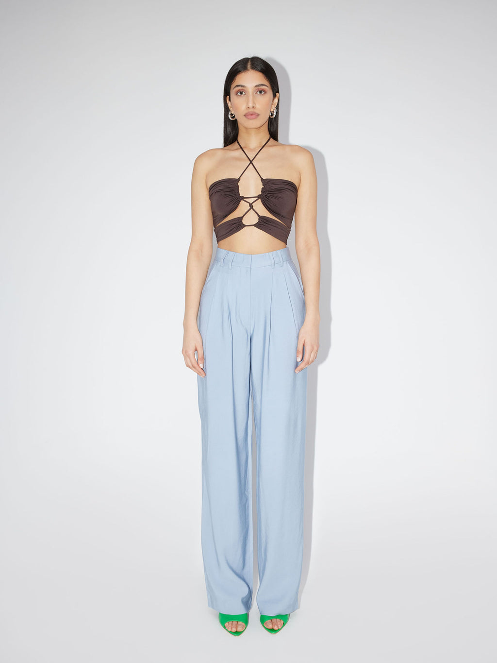  Crop Tops Top Leyli Dames Donkerbruin