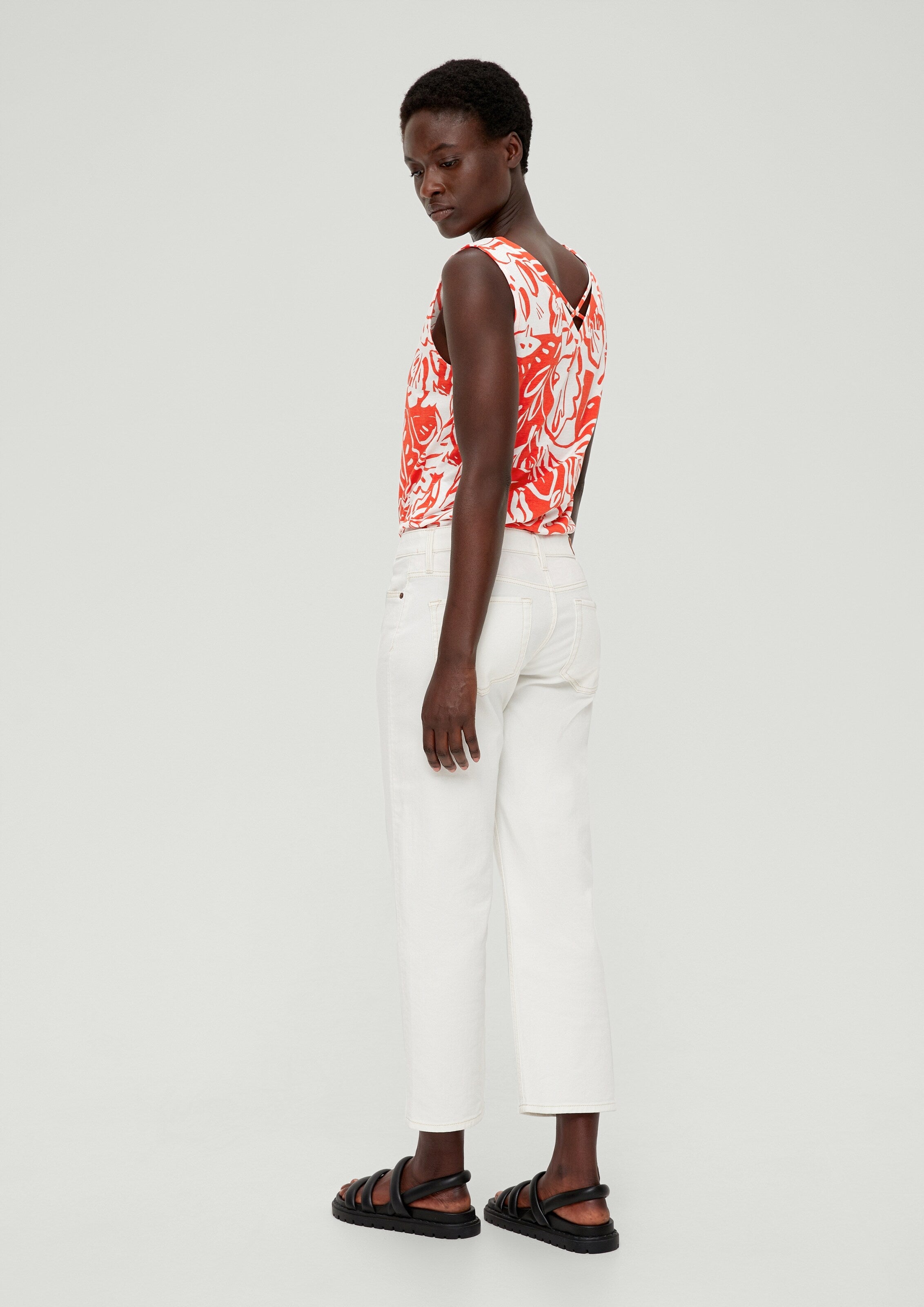 S.Oliver Mouwloze Shirts Top Dames Lichtoranje