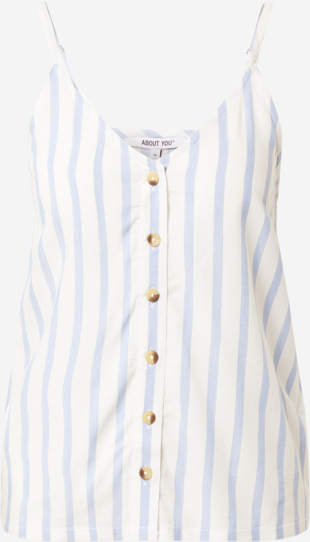About You Spaghetti Tops Top Sena Dames Lichtblauw / Wit