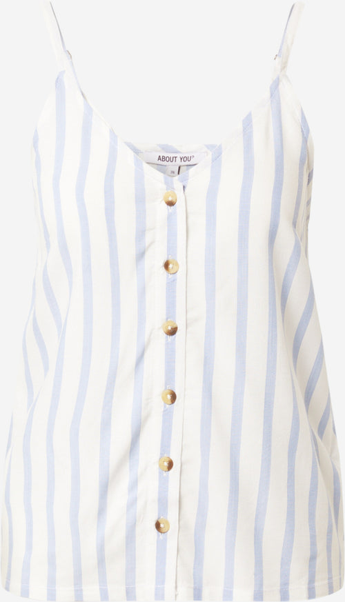 About You Spaghetti Tops Top Sena Dames Lichtblauw / Wit