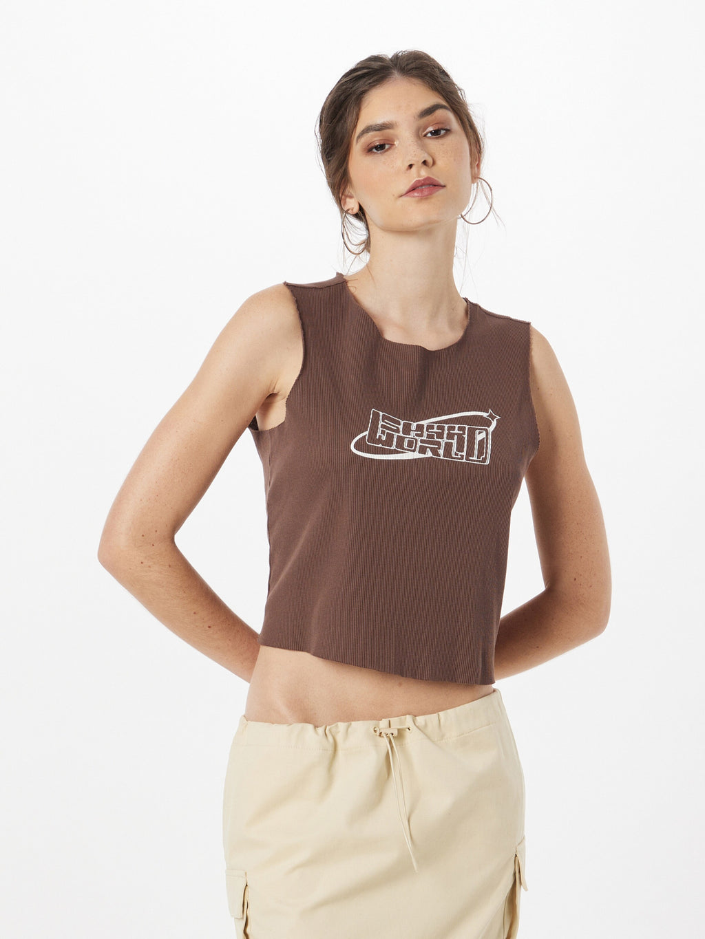  Crop Tops Shirt Angely Dames Bruin