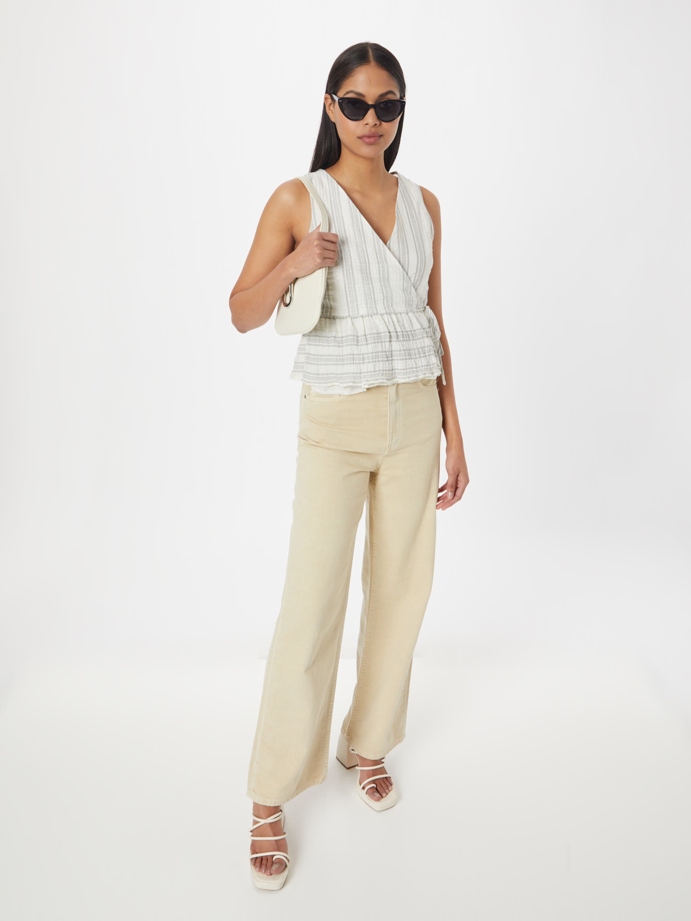 About You Mouwloze Shirts Top Felize Dames Grijs / Groen