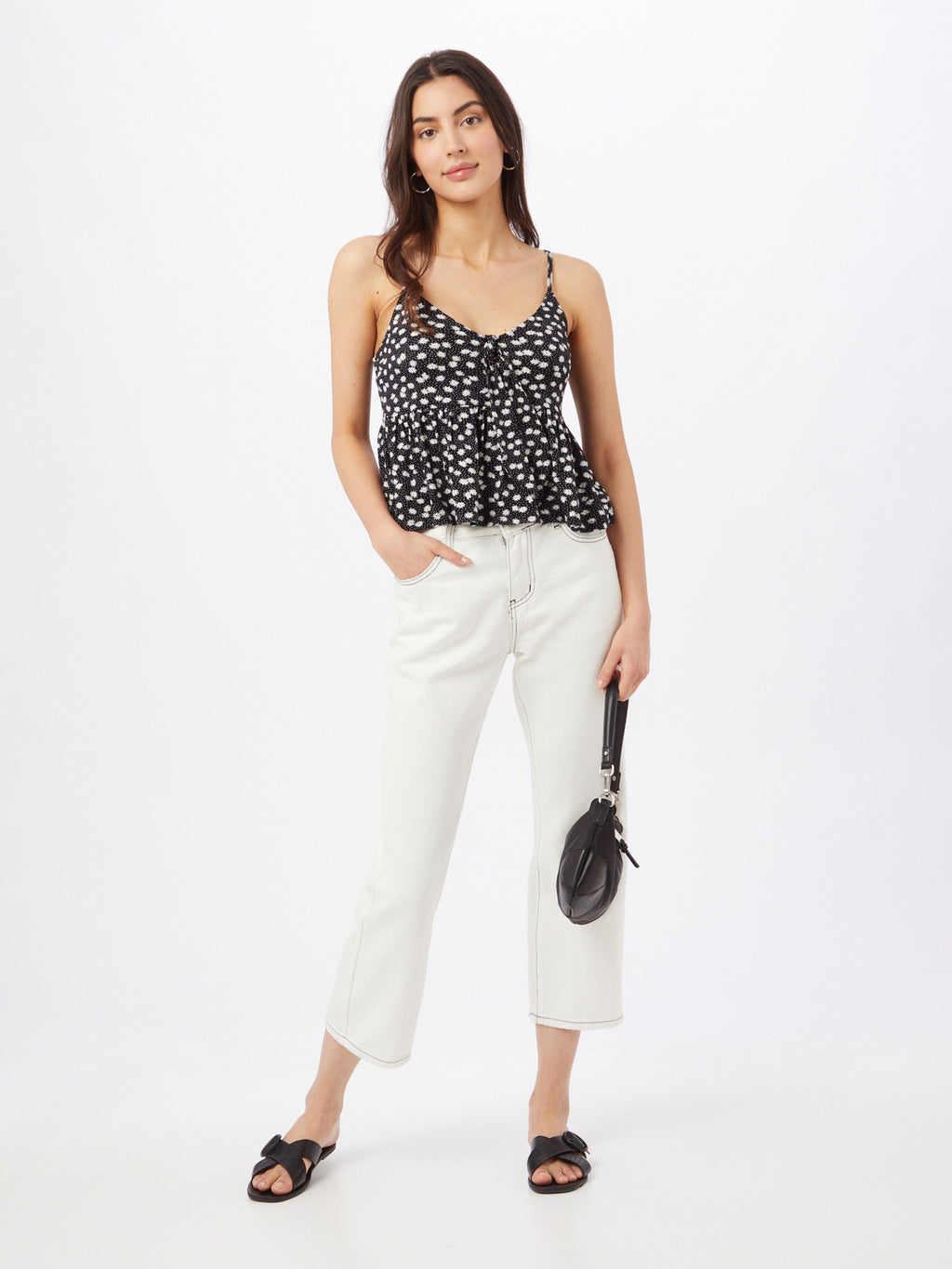 About You Spaghetti Tops Top Aurelia Dames Zwart
