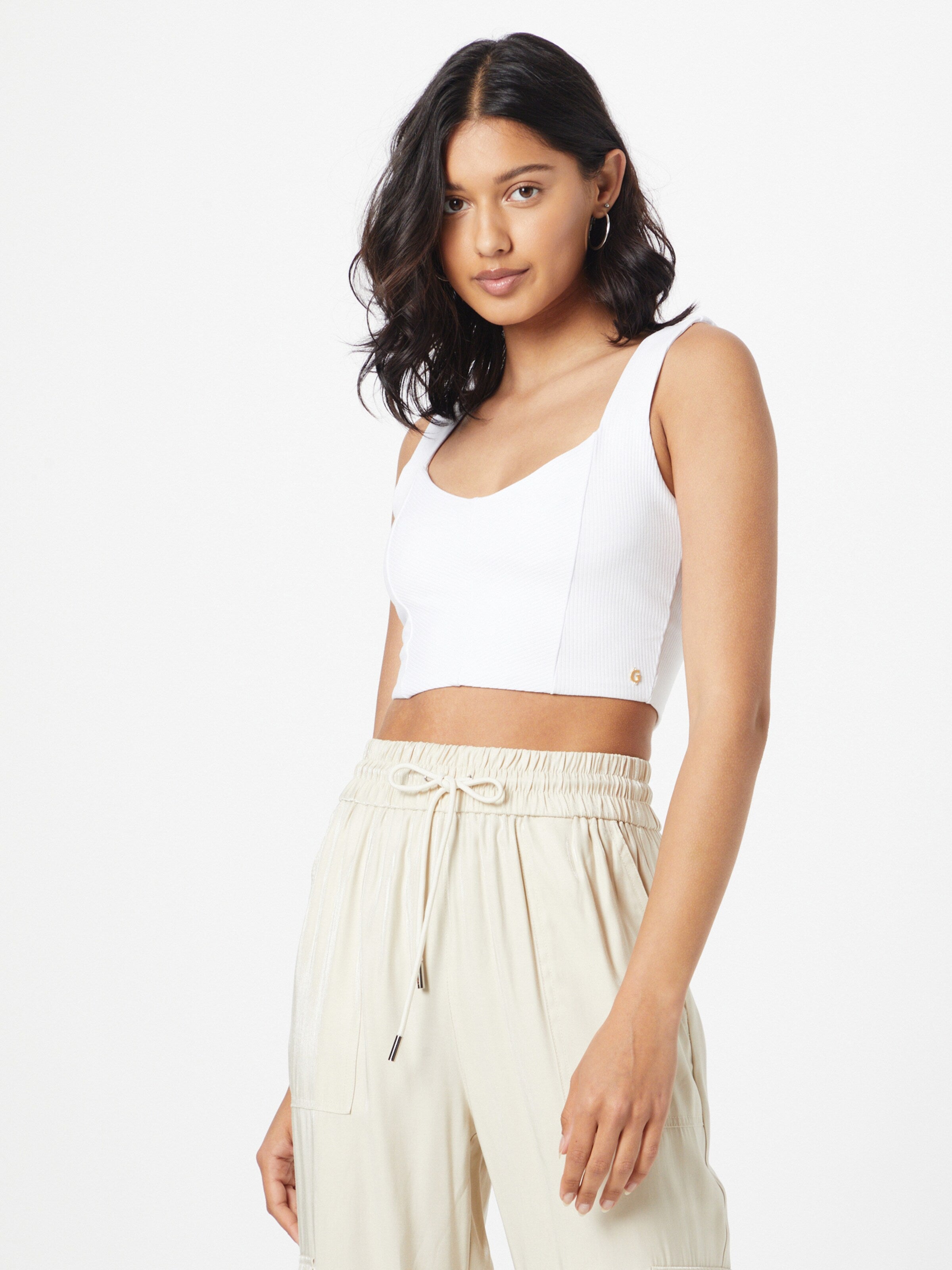 Guess Crop Tops Top ASHLI Dames Wit