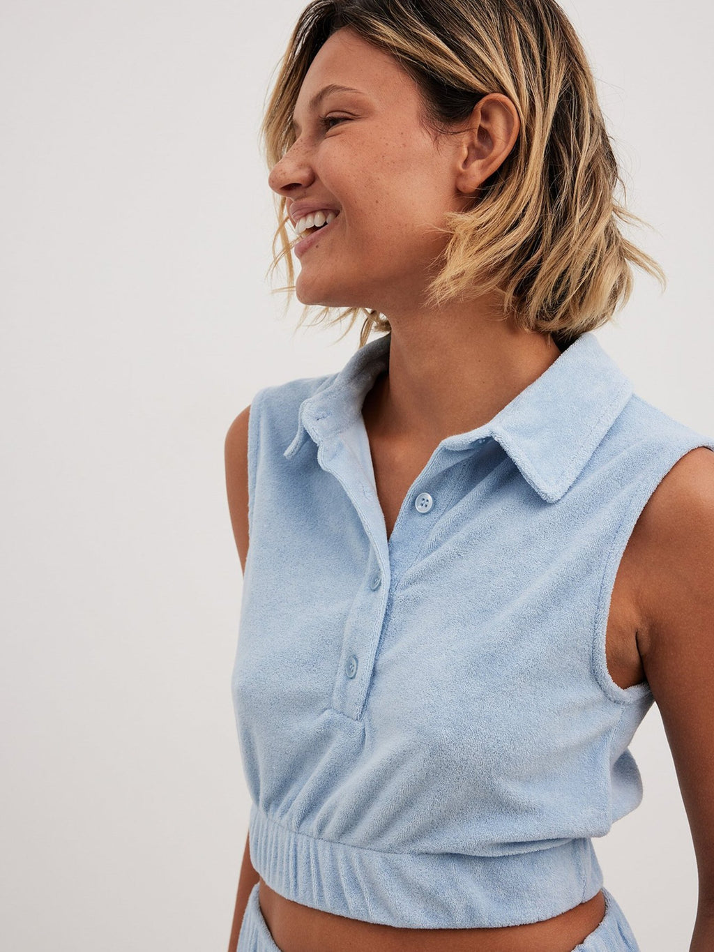 NA-KD Blouse Tops Blouse Dames Pastelblauw / Lichtblauw