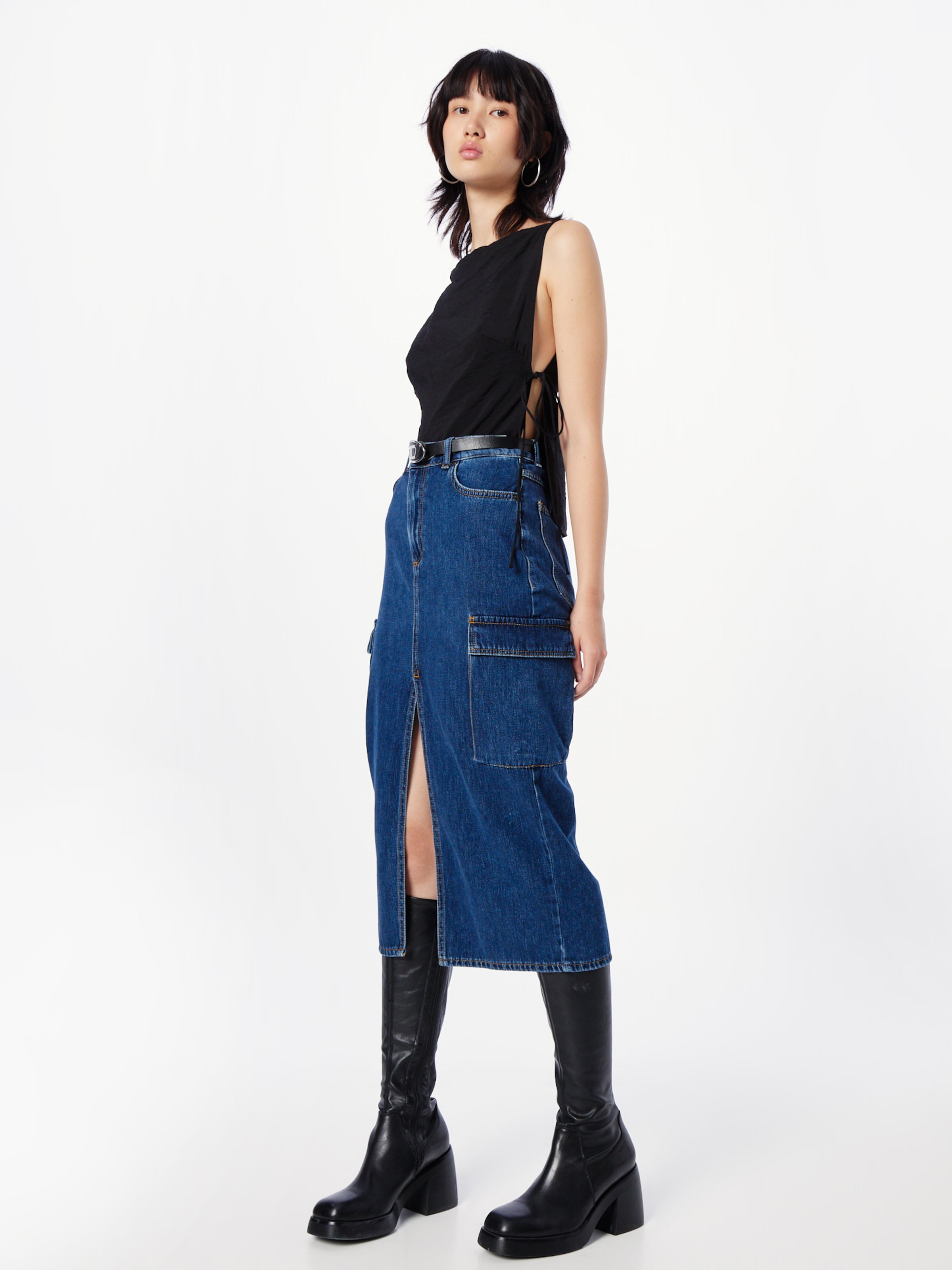 WEEKDAY Mouwloze Shirts Top Cintia Dames Zwart