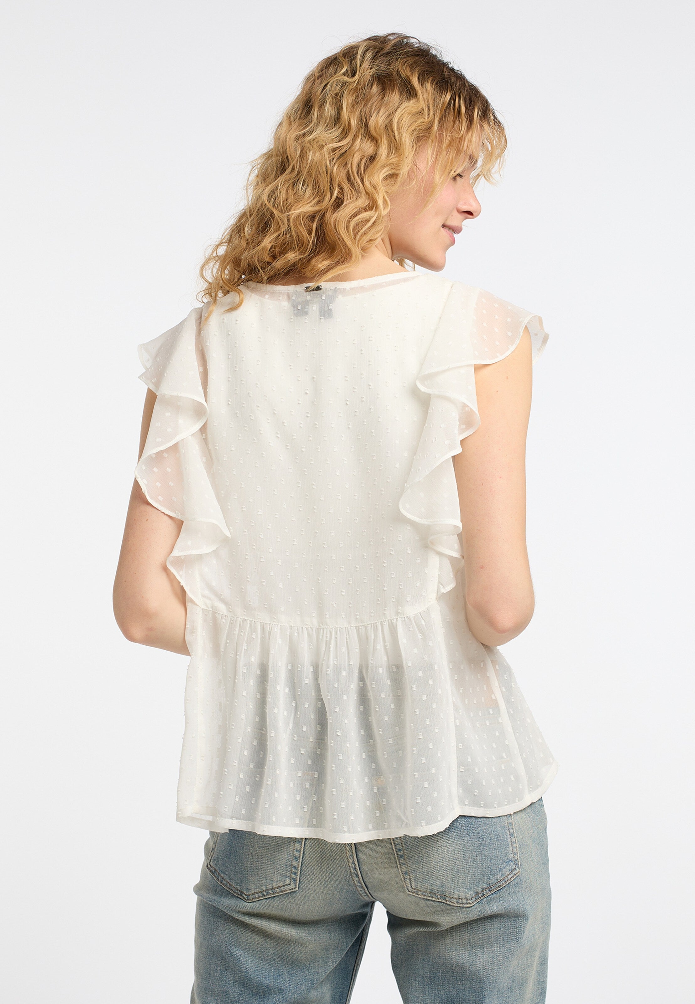 DreiMaster Vintage Blouse Tops Blouse Dames Wolwit