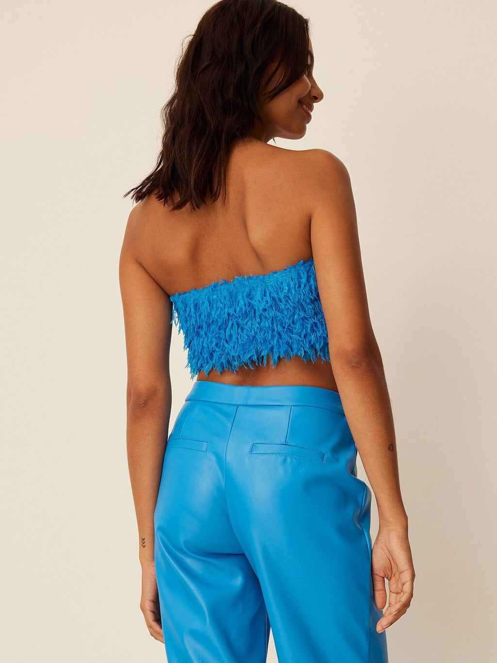 NA-KD Crop Tops Top Dames Azuur