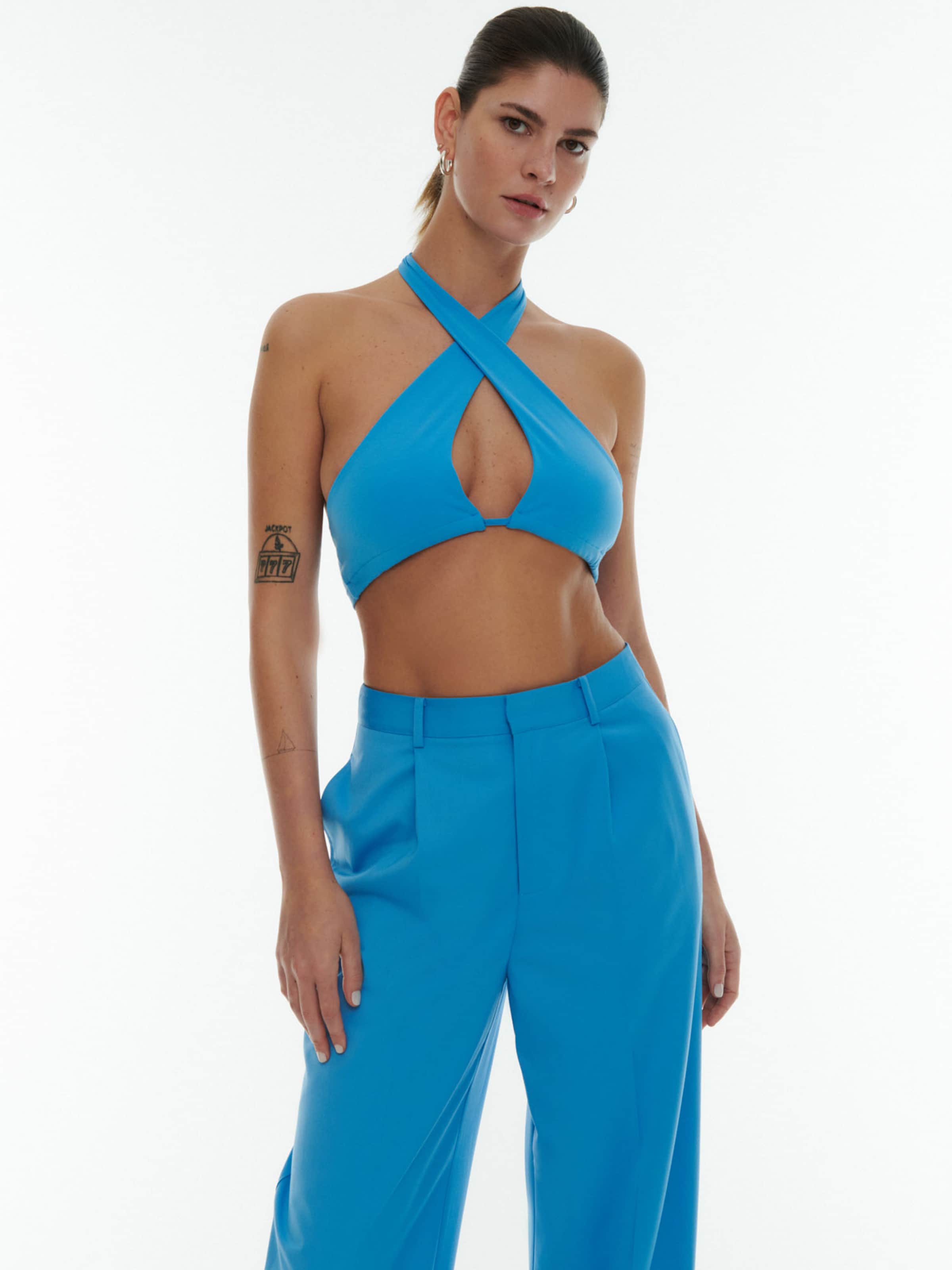  Crop Tops Top Lenja Dames Lichtblauw